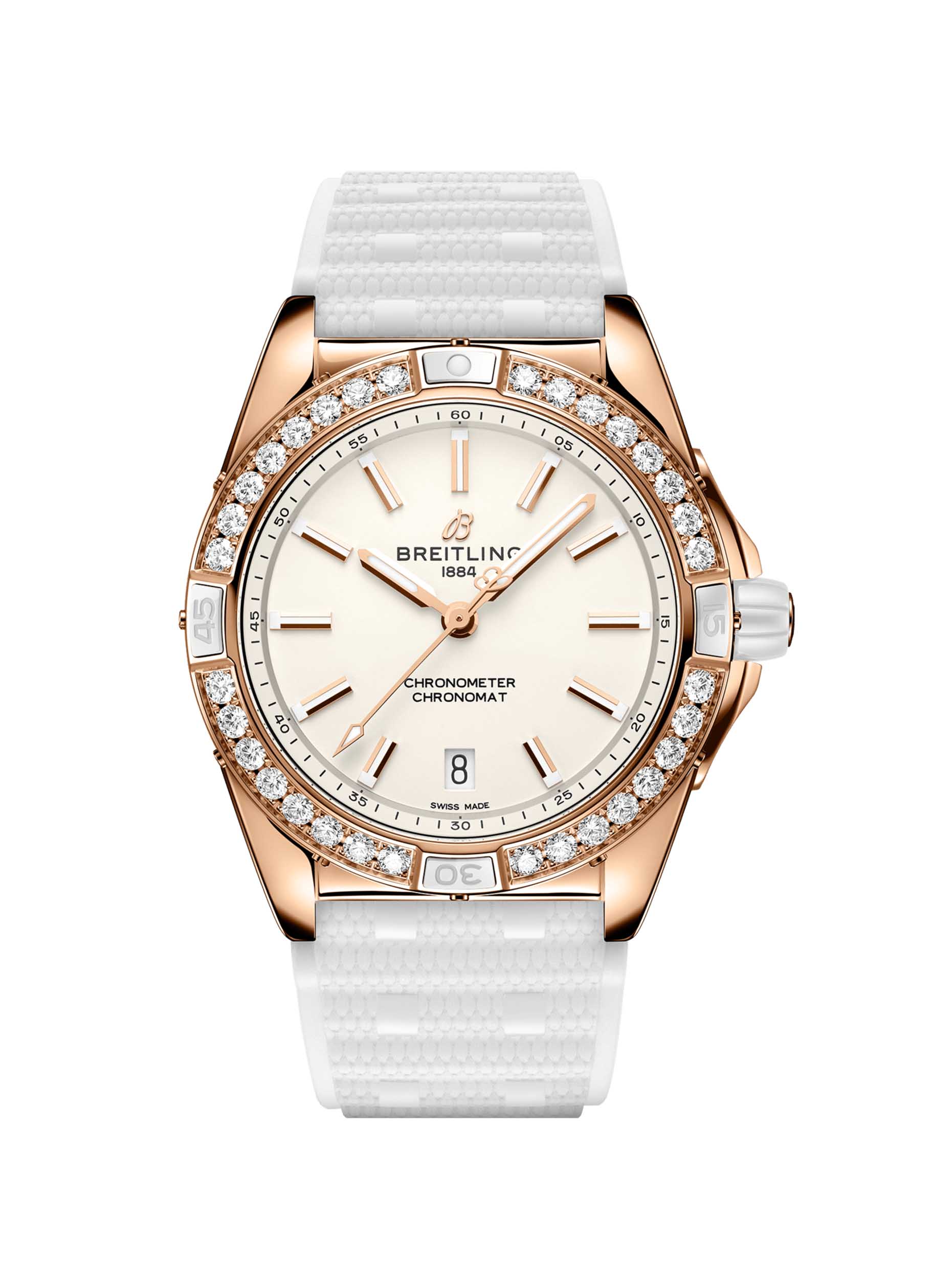 Super Chronomat Automatic 38  (edelsteinbesetzt) 18-karätiges Rotgold