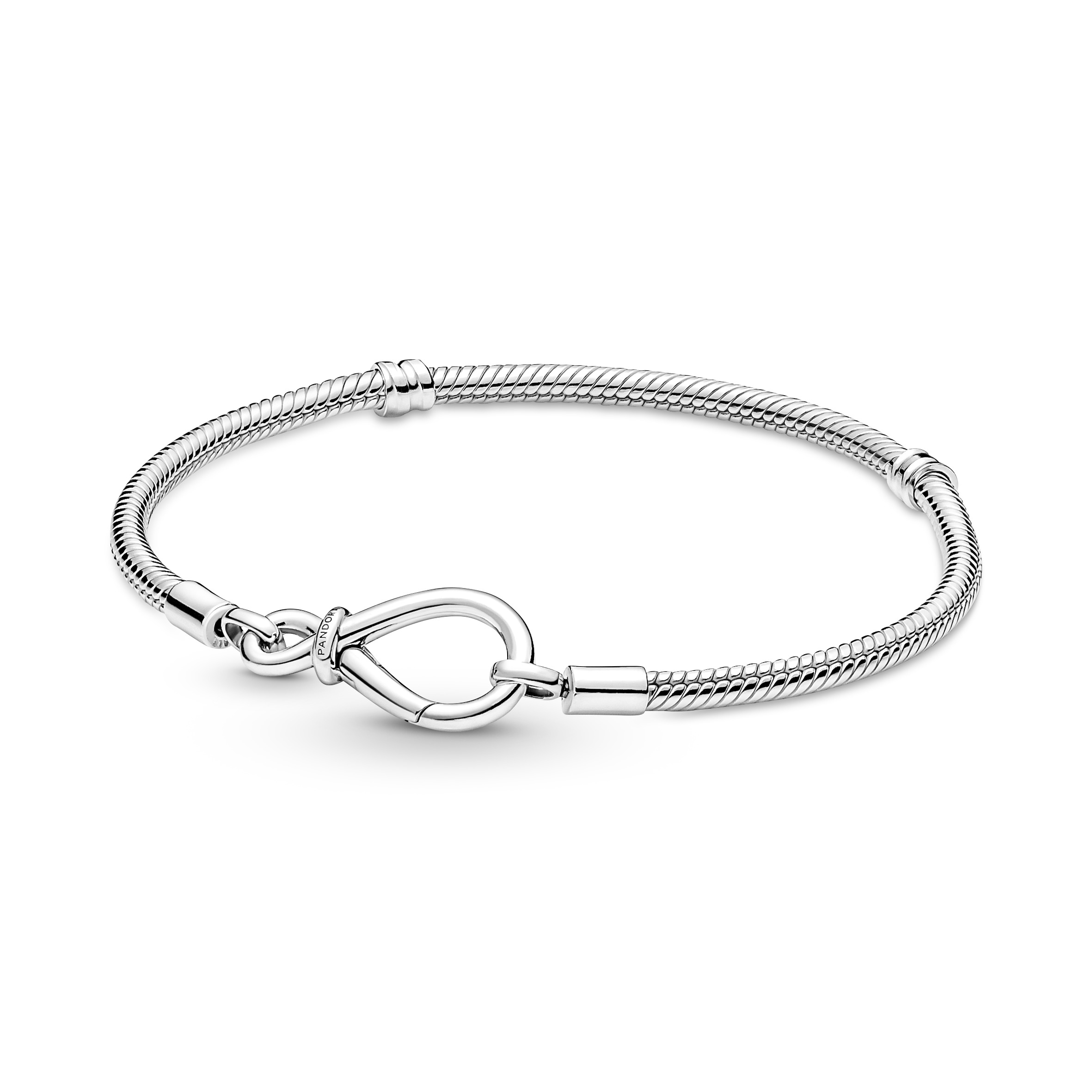 Moments Unendlichkeitsknoten Schlangen-Gliederarmband  - Sterling-Silber