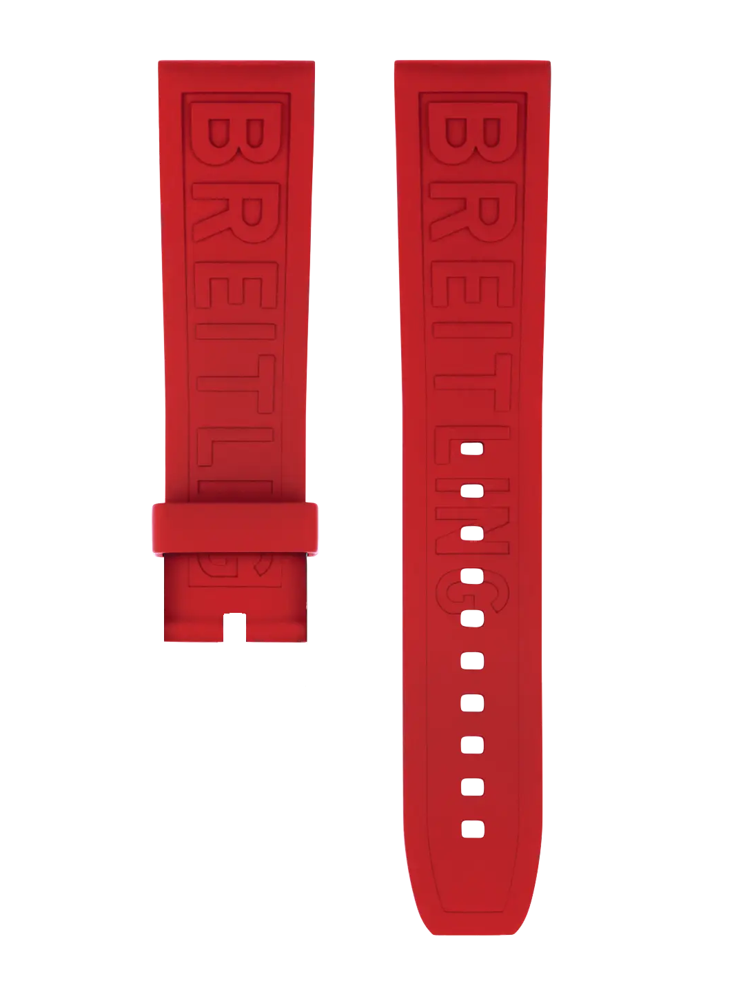 BREITLING Kautschukband - DIVER PRO III - Rot - 22/20 mm (Kurz)