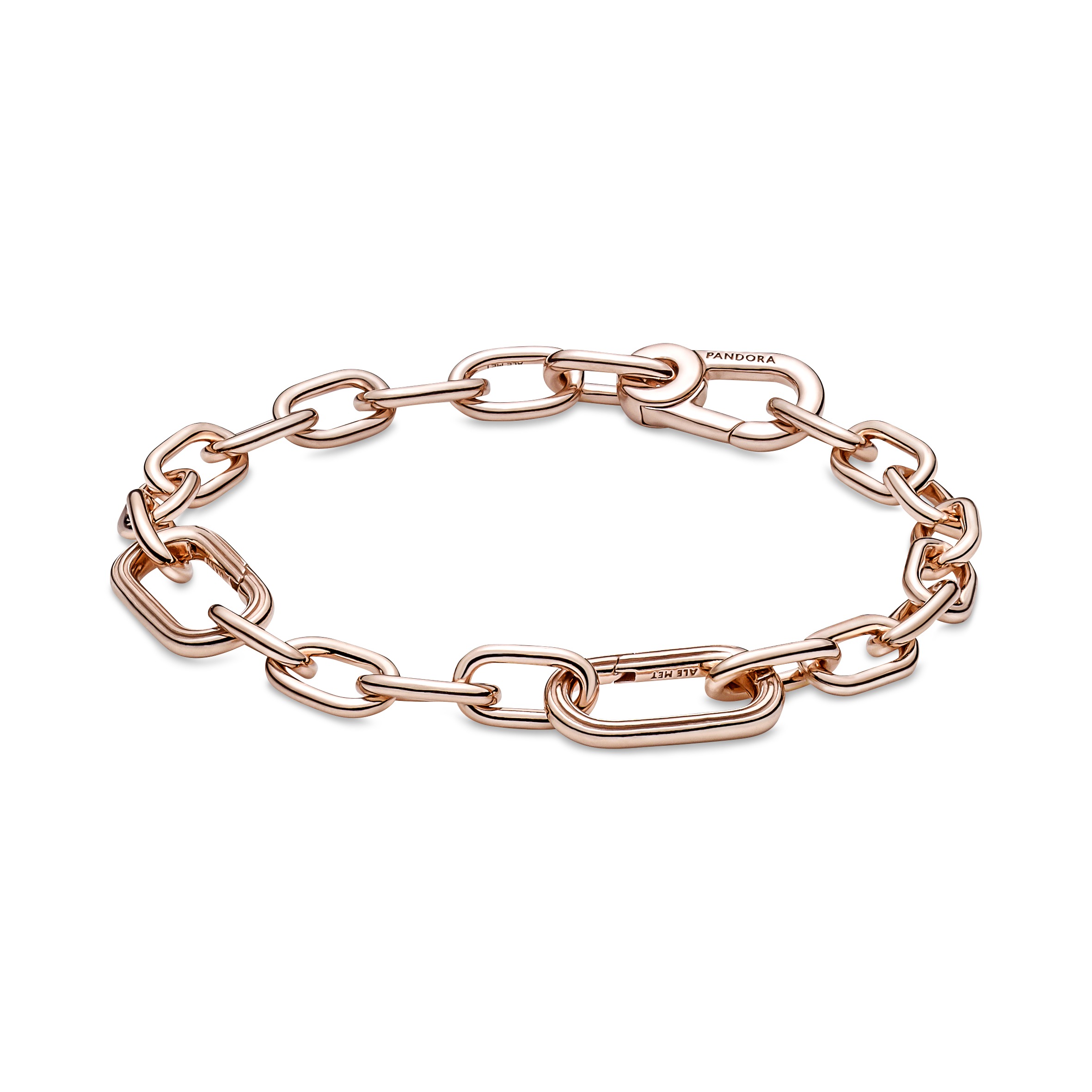 Kettenarmband mit kleinen Kettengliedern - 14 Karat rosévergoldet 