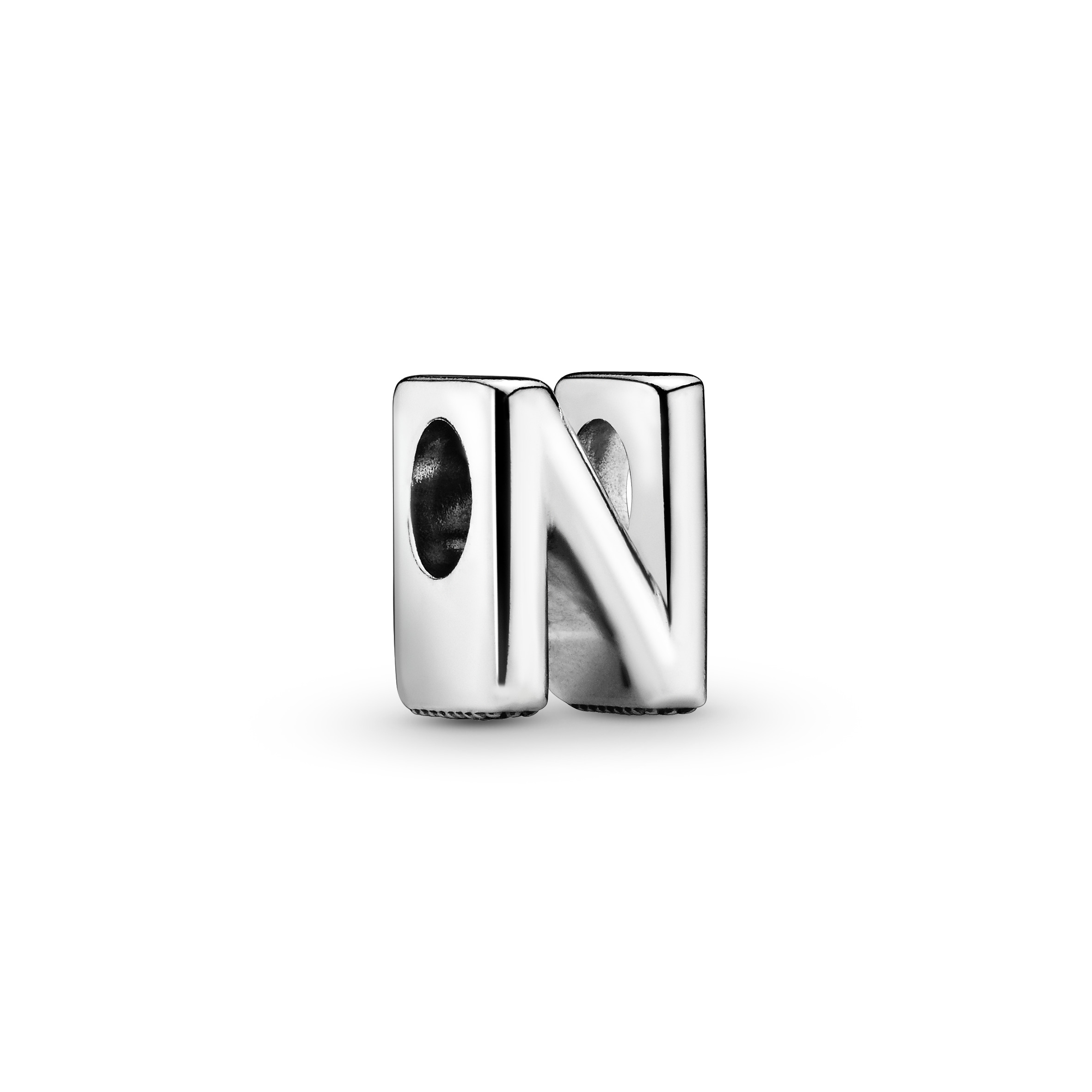 Buchstabe N Alphabet-Charm - Sterling-Silber