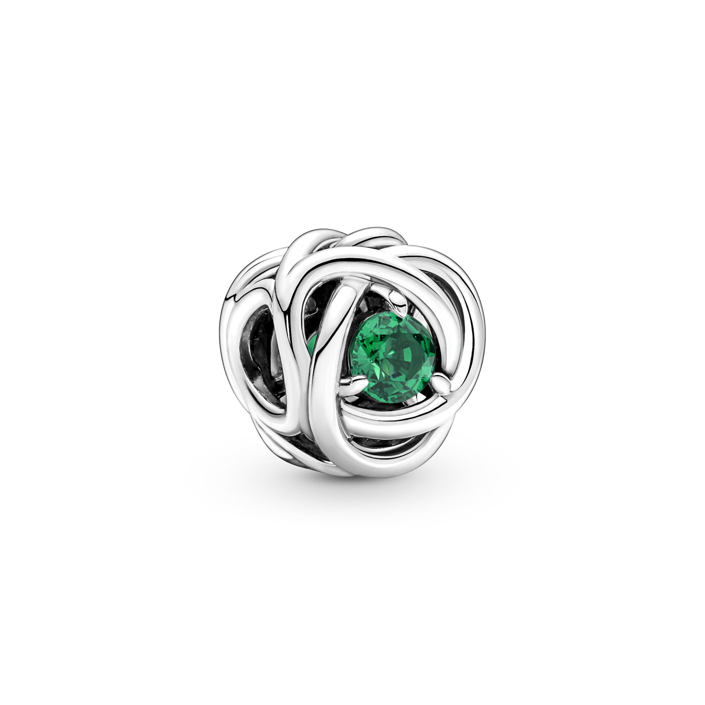 Mai Geburtsstein Blauer Ewigkeitskreis Charm - Sterling-Silber