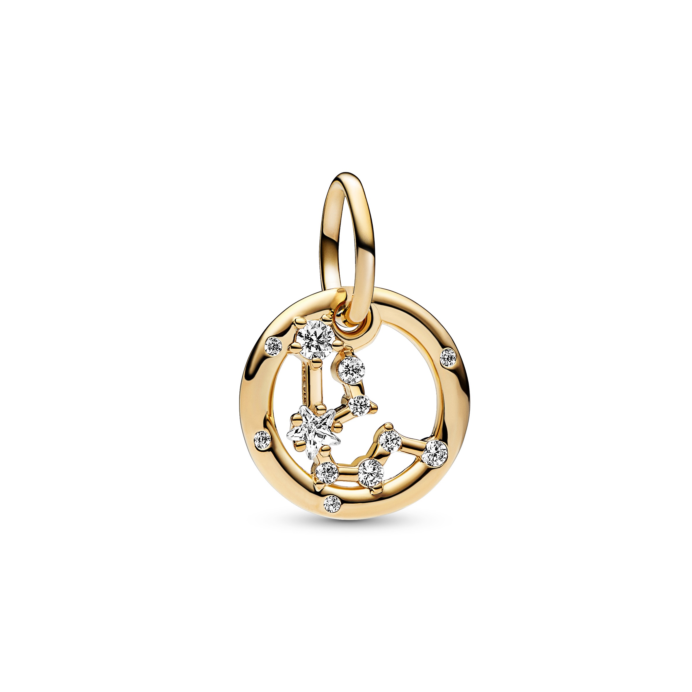 Sternzeichen Wassermann Charm-Anhänger - 14 Karat Vergoldung 