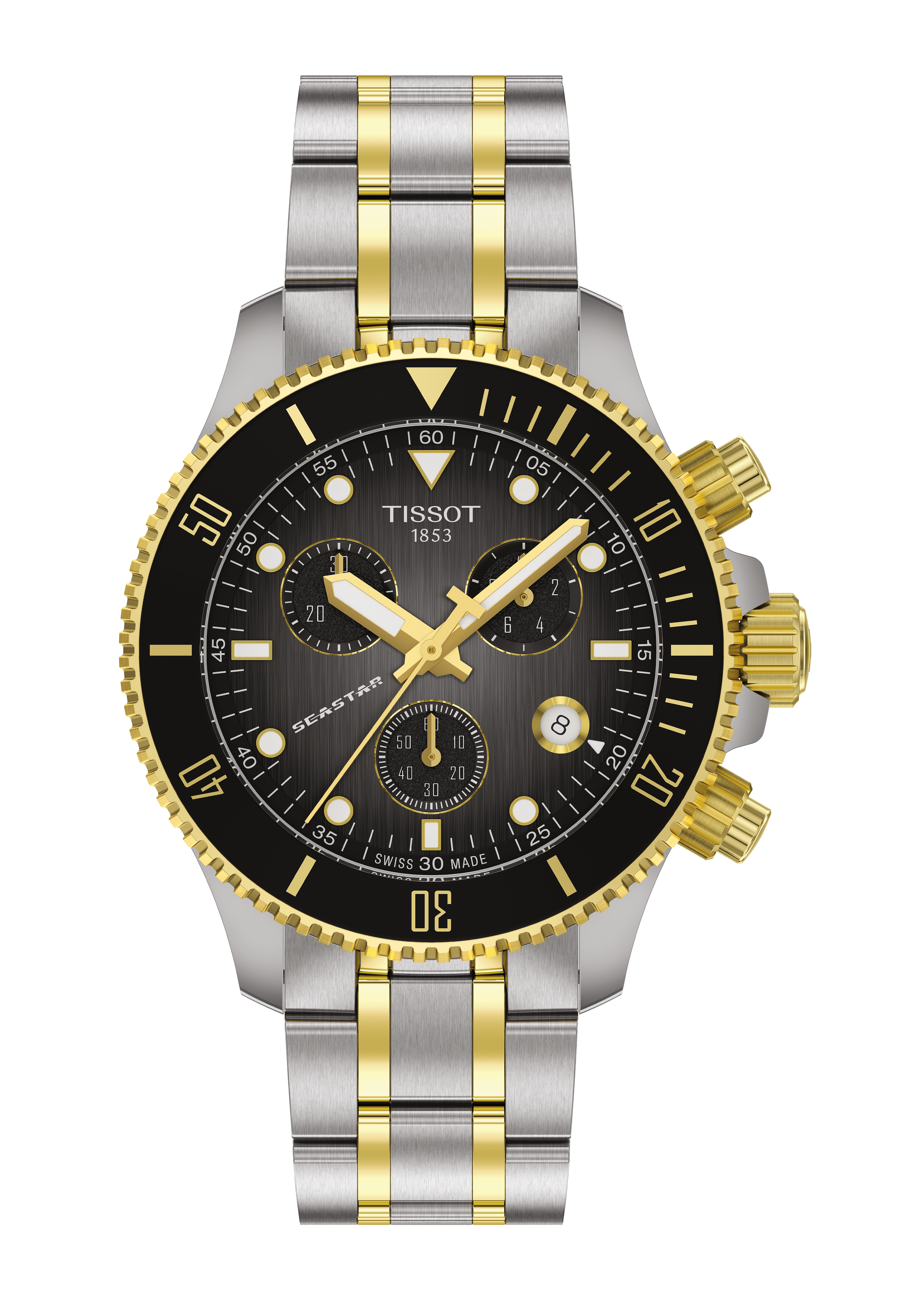 Seastar 1000 Quartz Chronograph 38mm  -  Grau / Bicolior