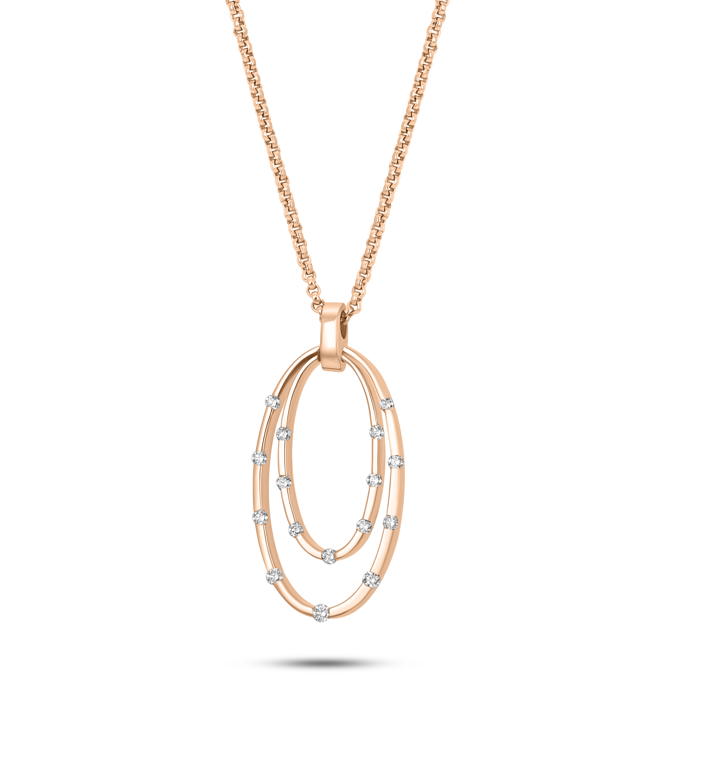 Collier - Anhänger Oval - 0,28 ct 