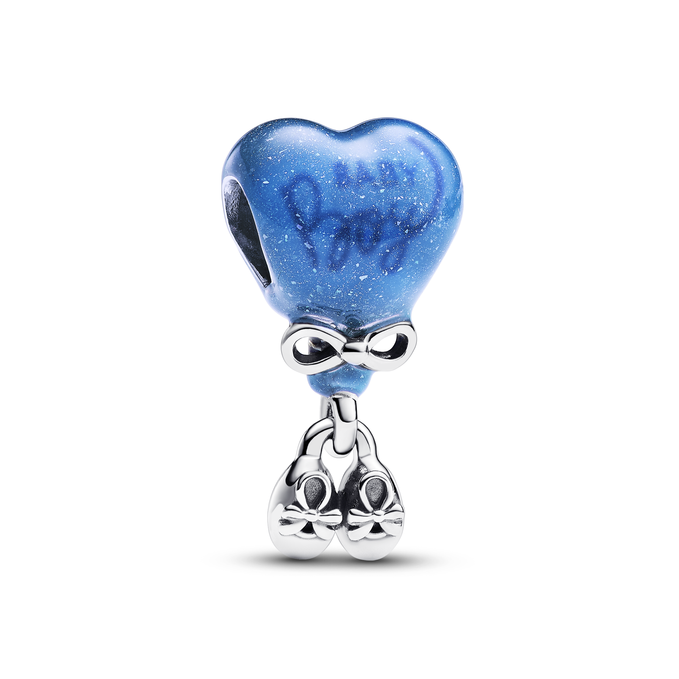 Farbwechselndes Gender Reveal Junge “Baby Boy” Charm - Sterling-Silber