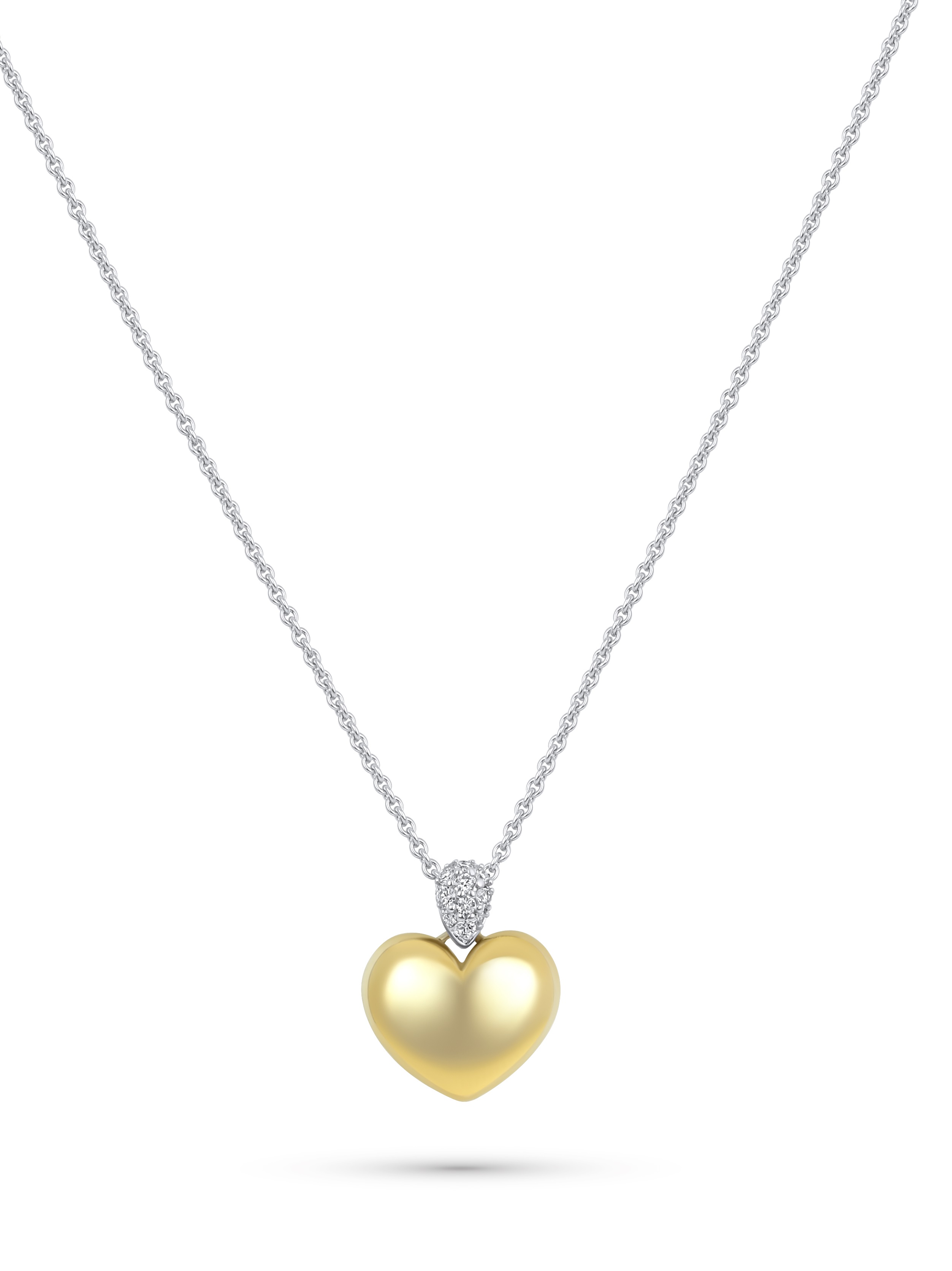 Collier - Herz Anhänger Pavé - 0,07 ct