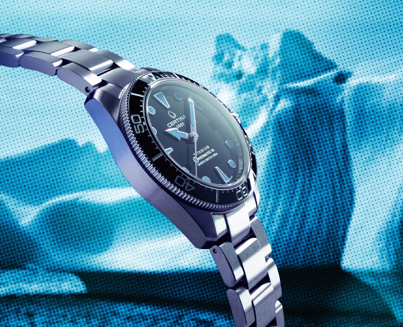 DS Action Diver 38 Titanium - Powermatic 80 - Schwarz / Türkis