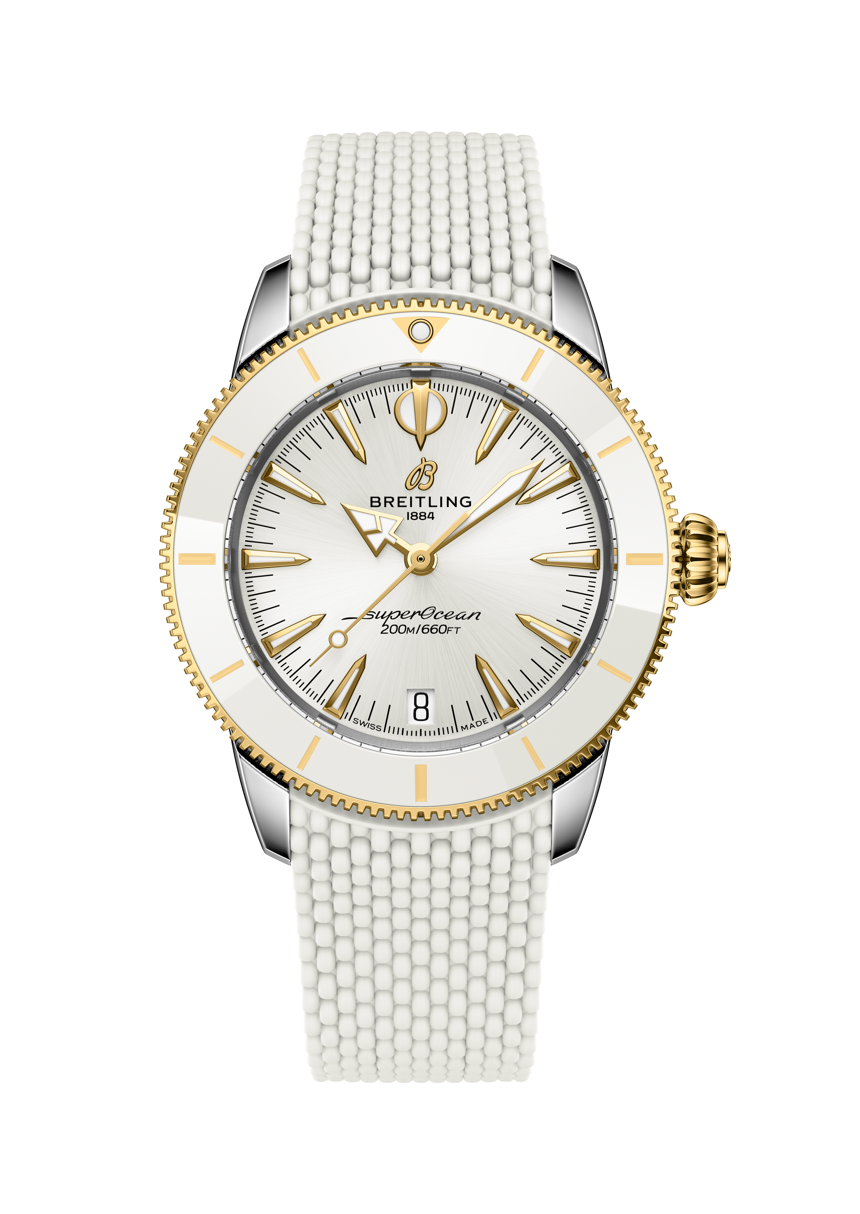 Superocean Heritage Automatic 36 - Weiß - Stahl / Gelbgold