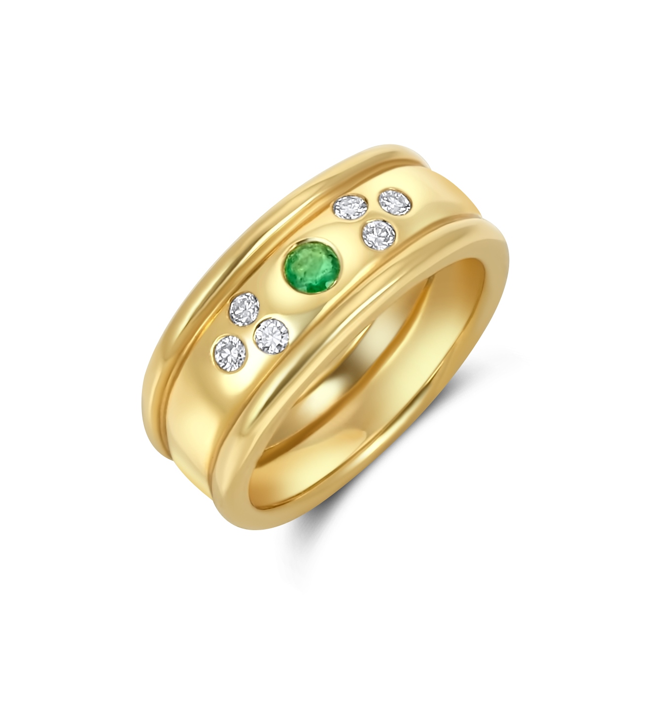 Ring - Smaragd - Diamant
