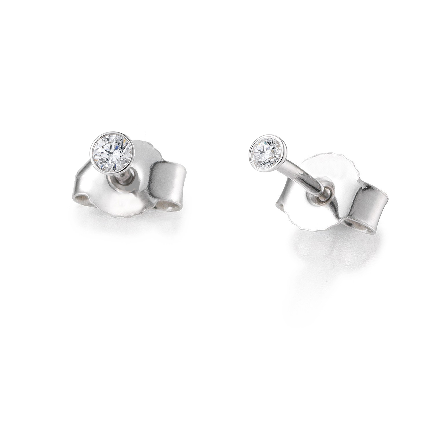 Ohrstecker Zargenfassung - 0,10ct