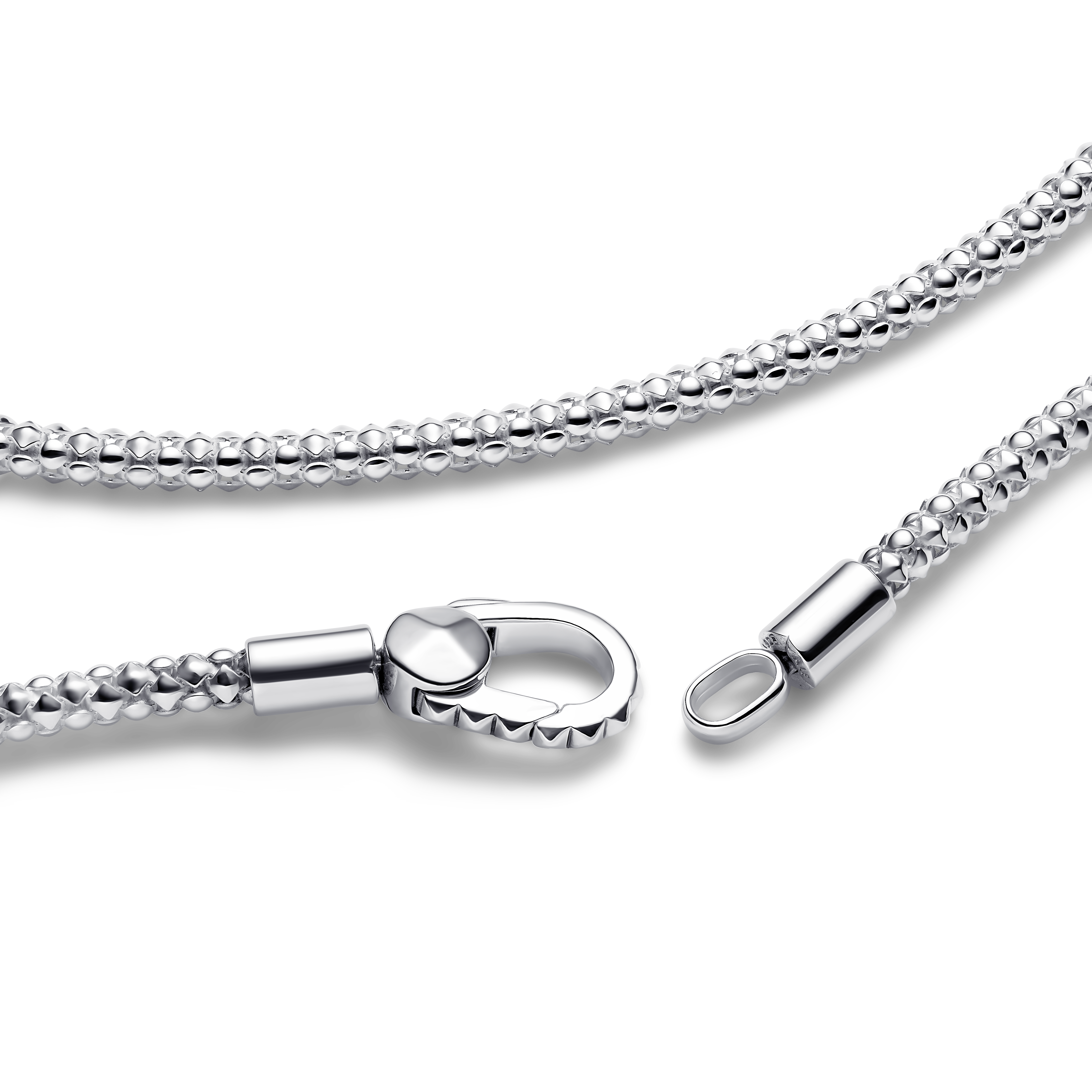 Nietenhalskette mit Nietenverschluss  - 45cm -  Sterling-Silber 