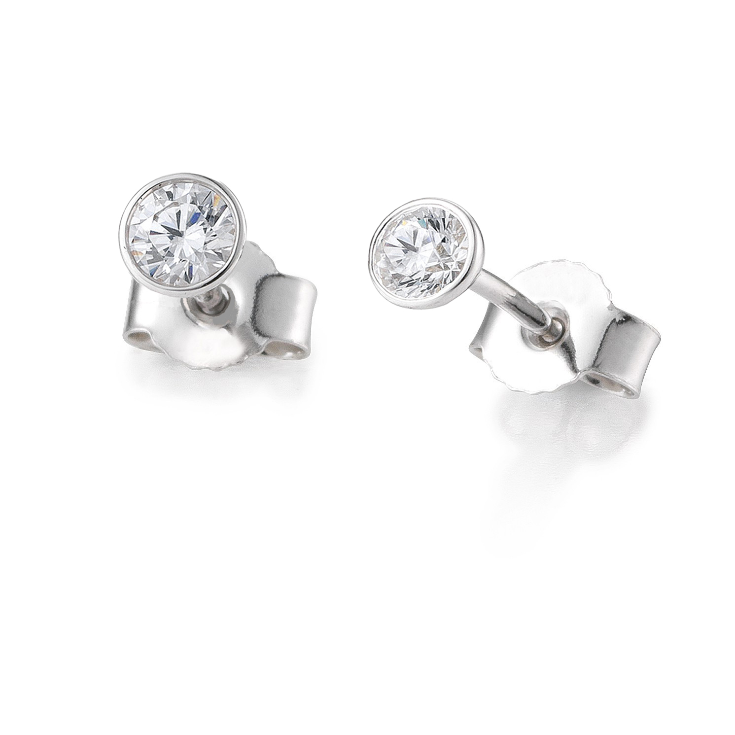 Ohrstecker Zargenfassung - 0,50 ct 