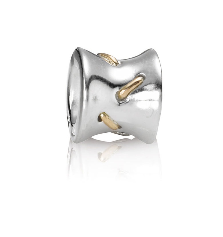 Stitches Charm - Sterling-Silber,  585 Gelbgold 