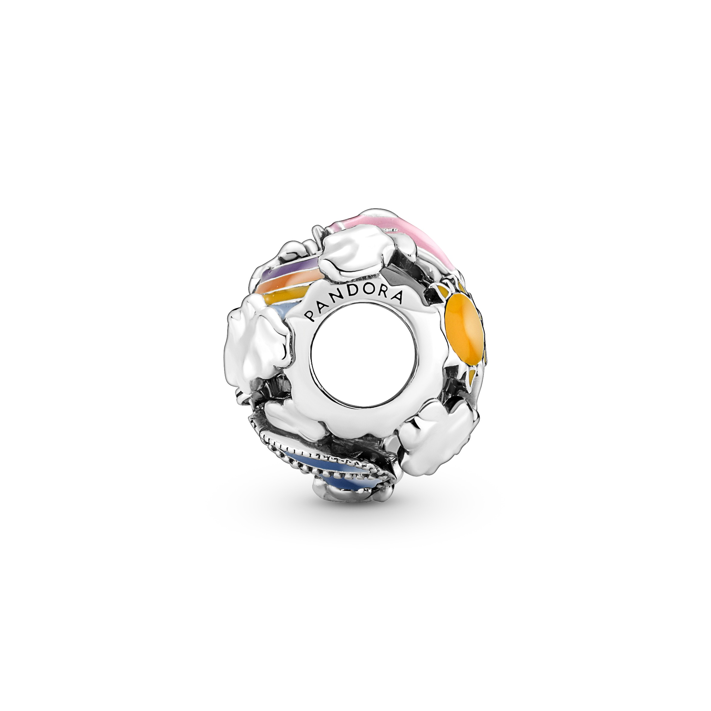 Flieg davon Regenbogen Himmel & Reise Charm  - Sterling-Silber