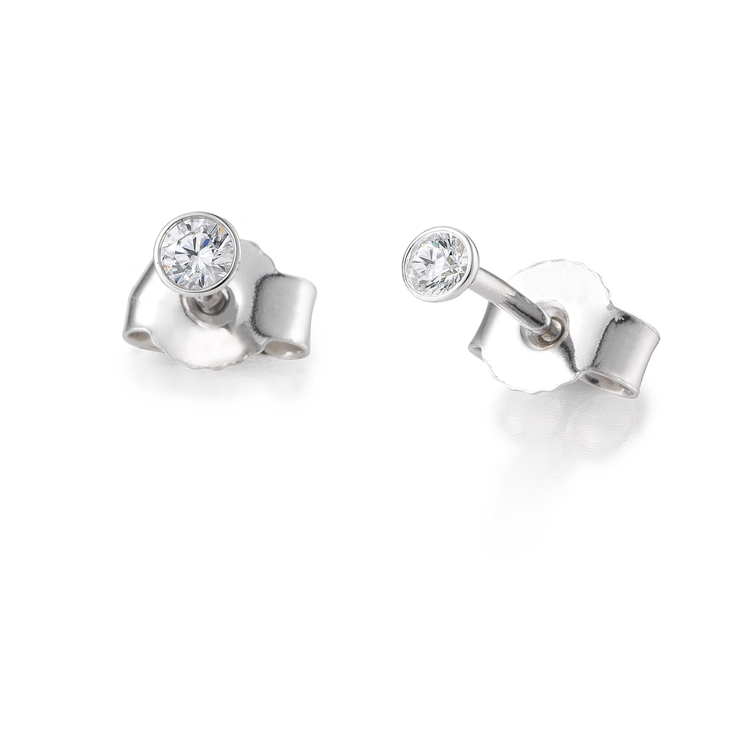 Ohrstecker Zargenfassung - 0,15ct 