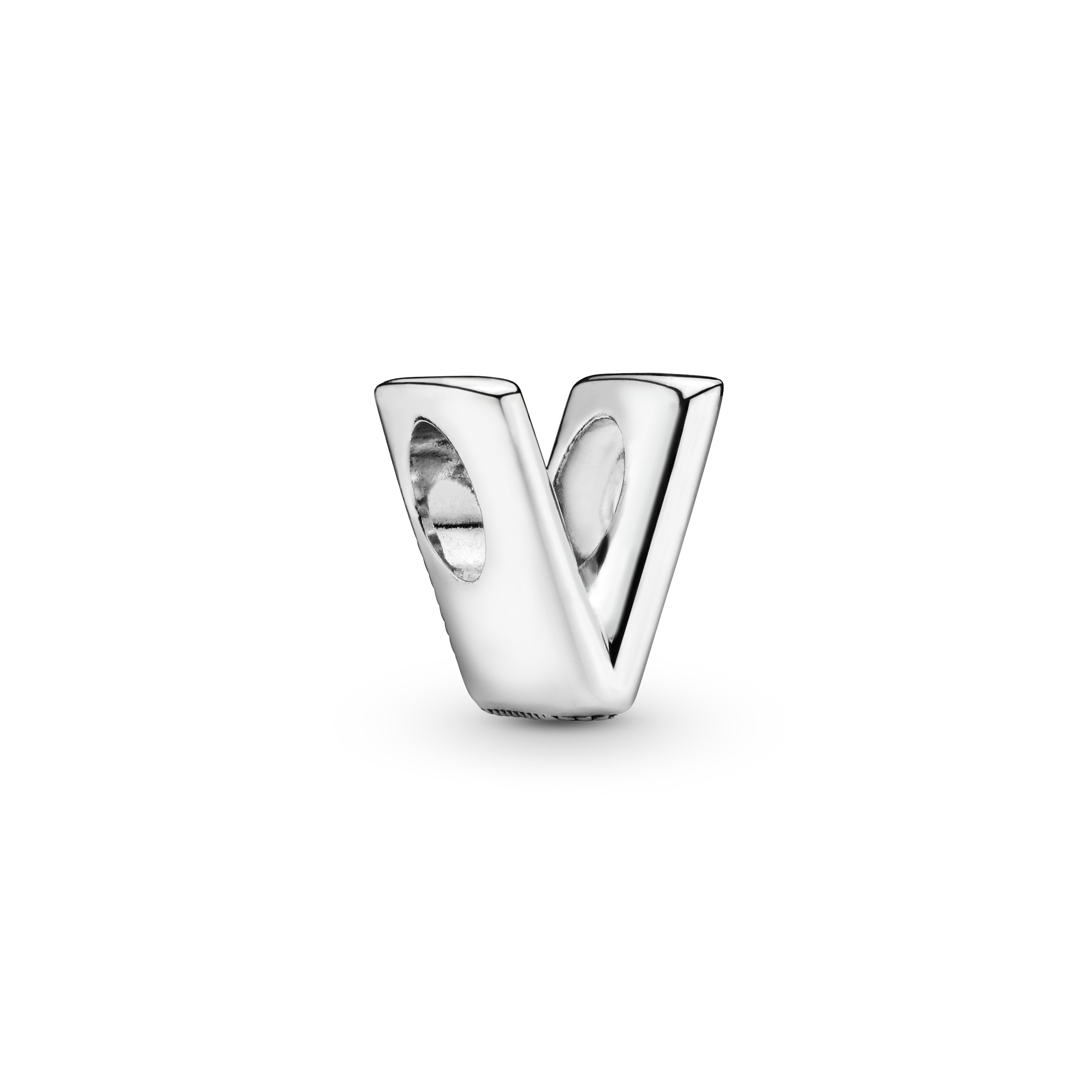 Buchstabe V Alphabet-Charm - Sterling-Silber