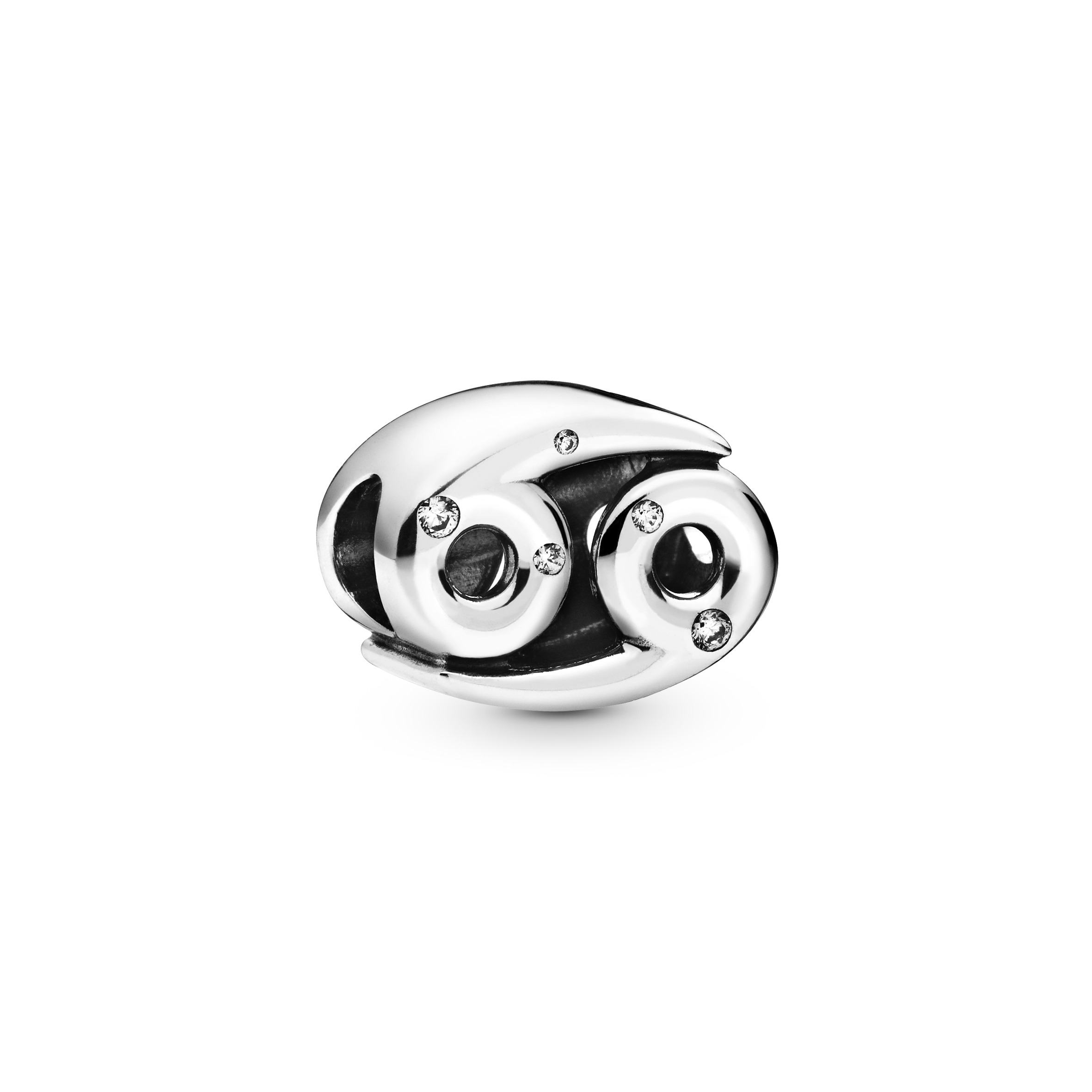 Funkelnde Krebs Sternzeichen-Charm - Sterling-Silber