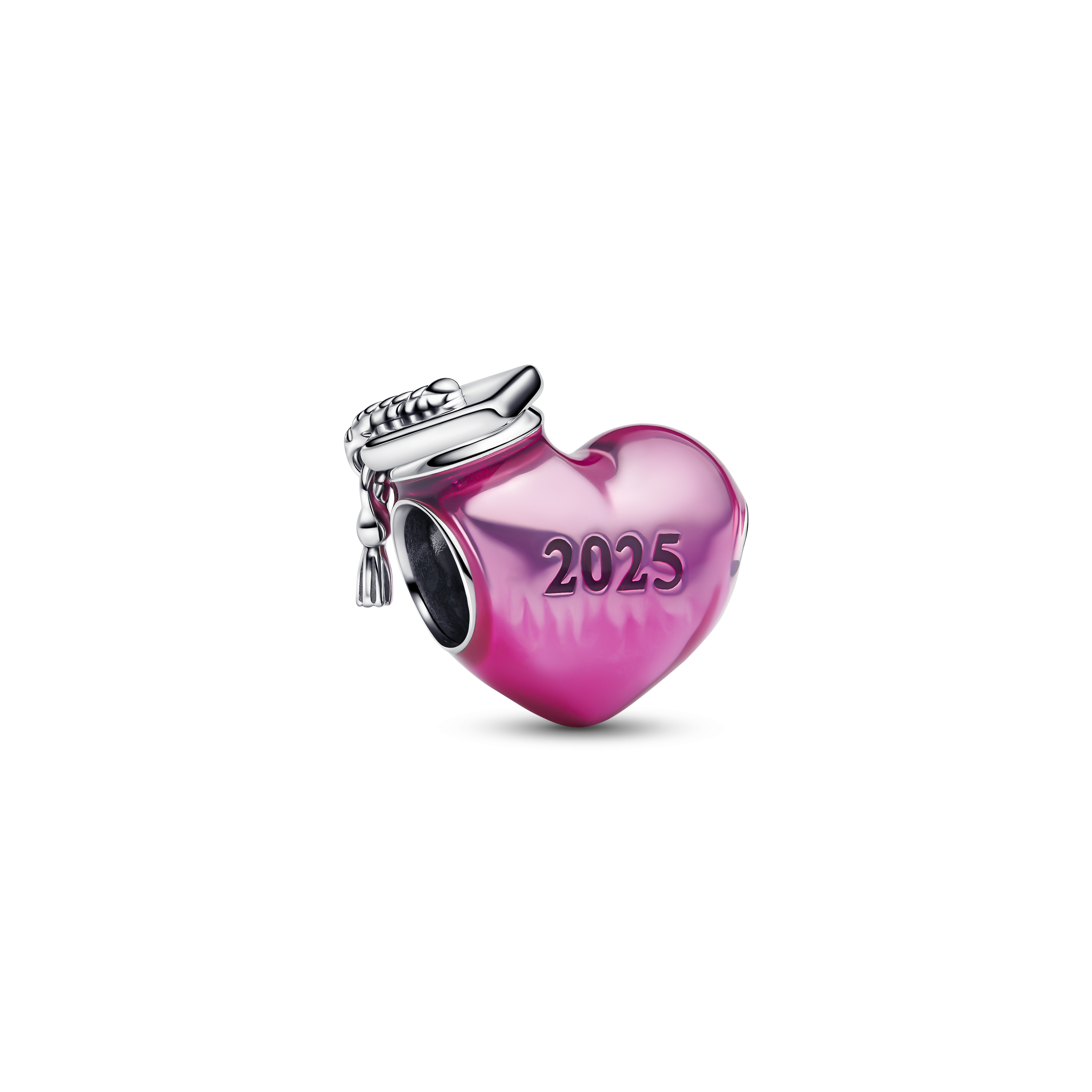 Abschluss-Herz-Charm 2025 - Sterling-Silber