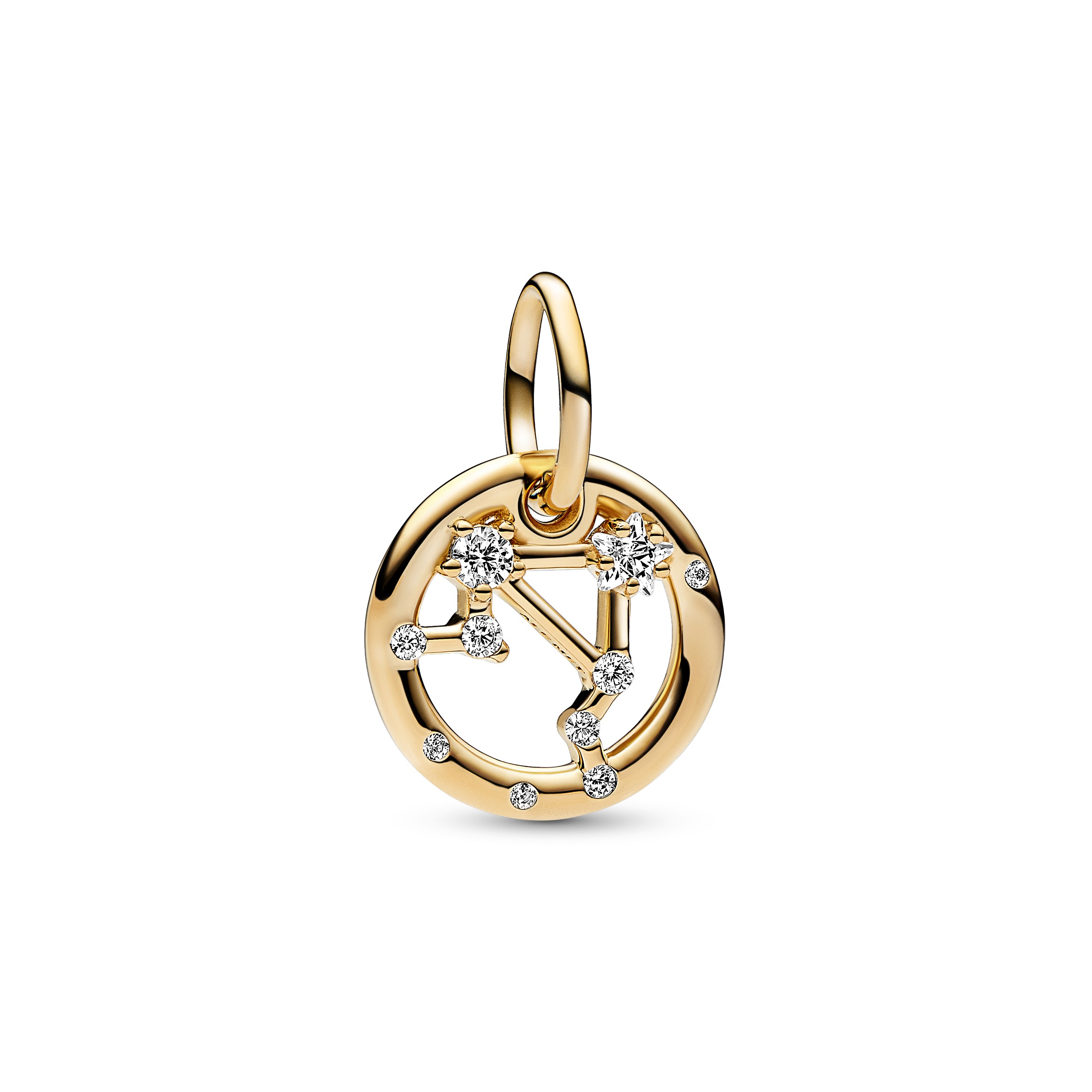 Sternzeichen Waage Charm-Anhänger - 14 Karat Vergoldung 