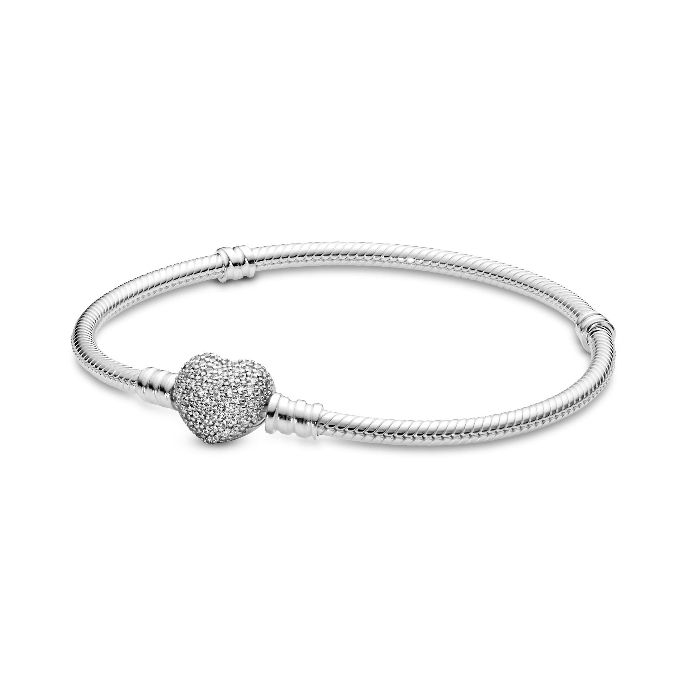 Verspieltes Zylinder-Verschluss Schlangen-Gliederarmband - Sterling-Silber