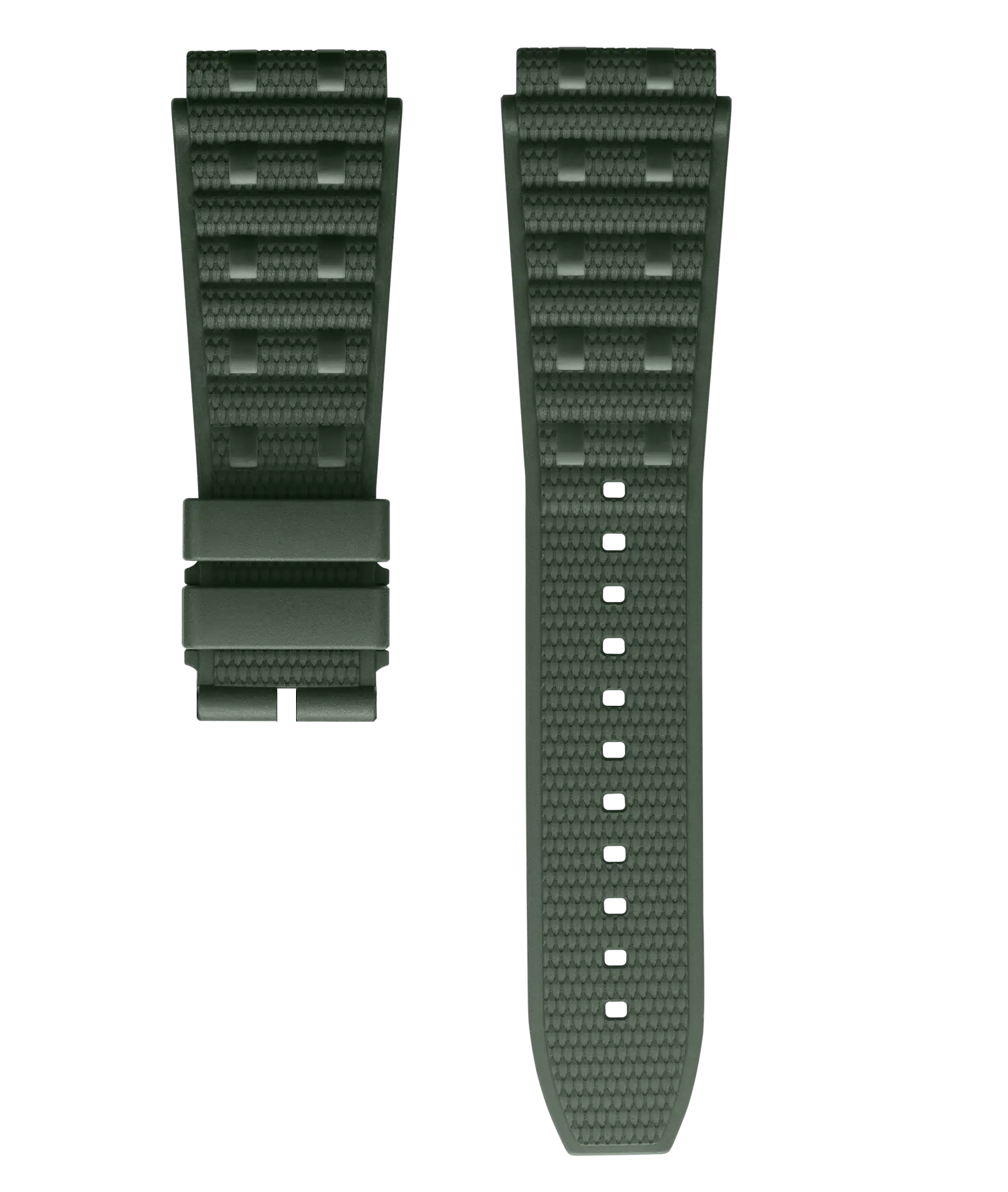 BREITLING Rouleaux Kautschukband - Grün - 22/20 mm