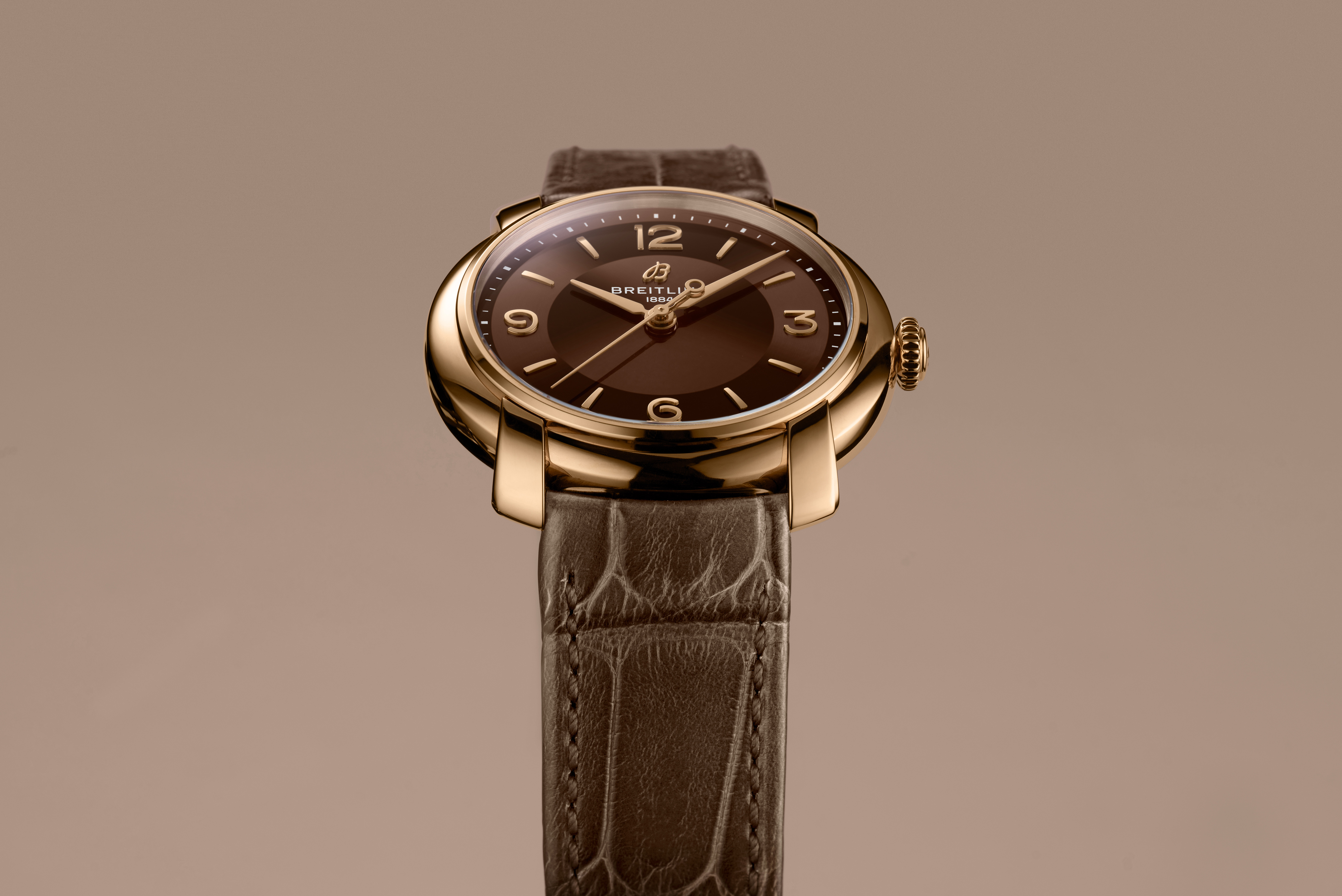 Lady Premier Automatic 36 - 18-karätiges Rotgold - Braun