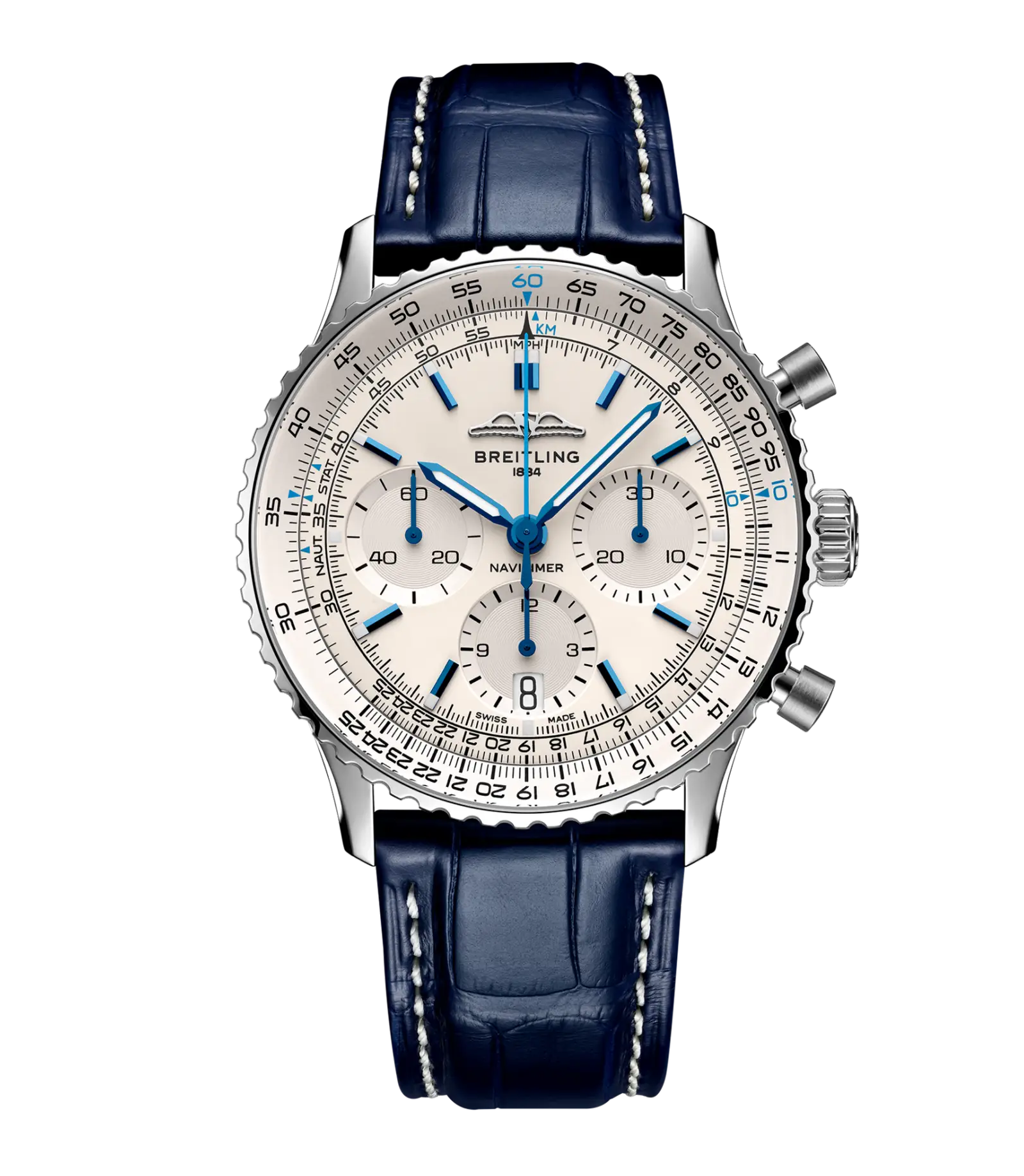 Navitimer B01 Chronograph 41 - Weiß / Blau