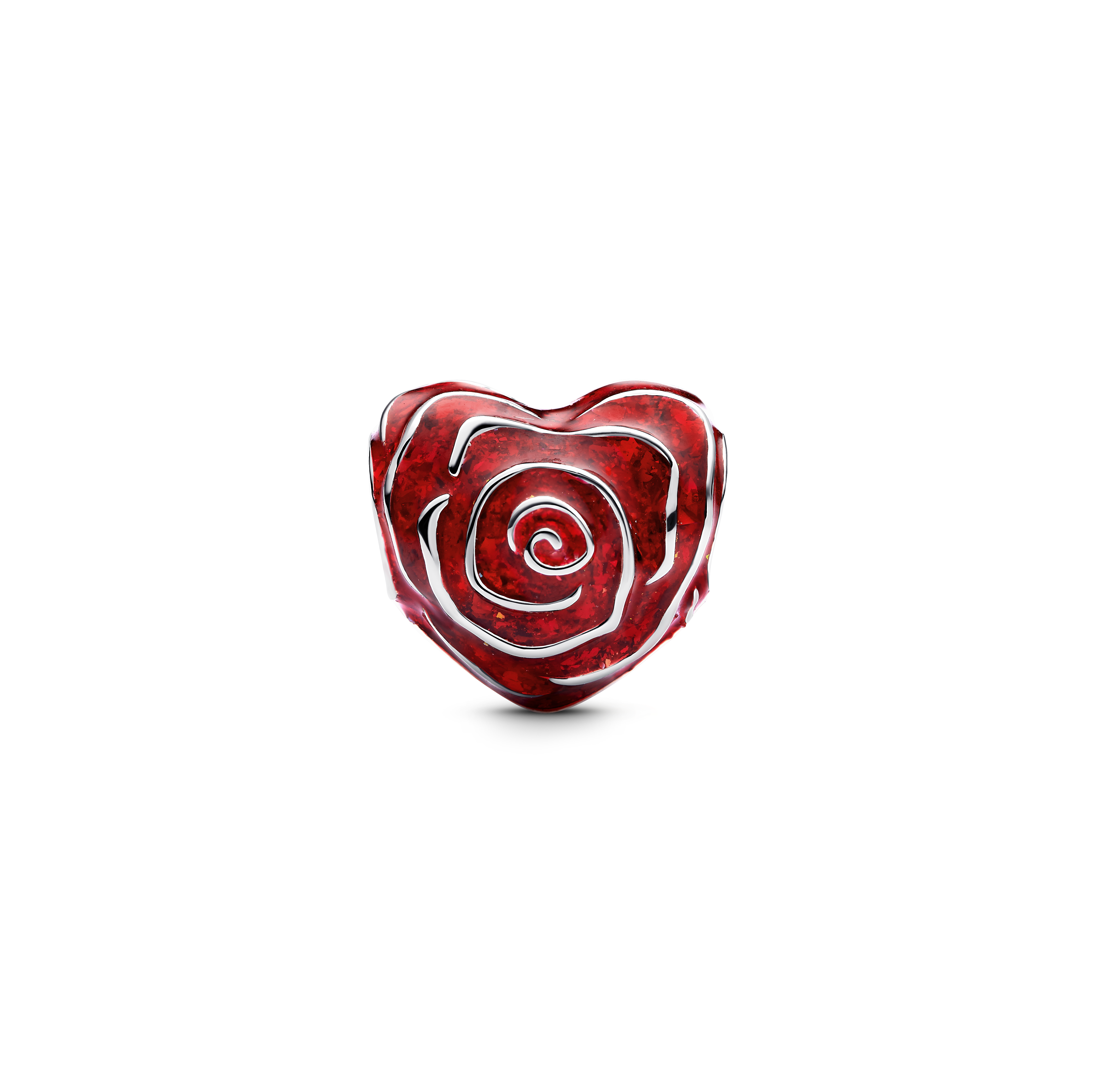 Rosenherz Charm - Sterling-Silber