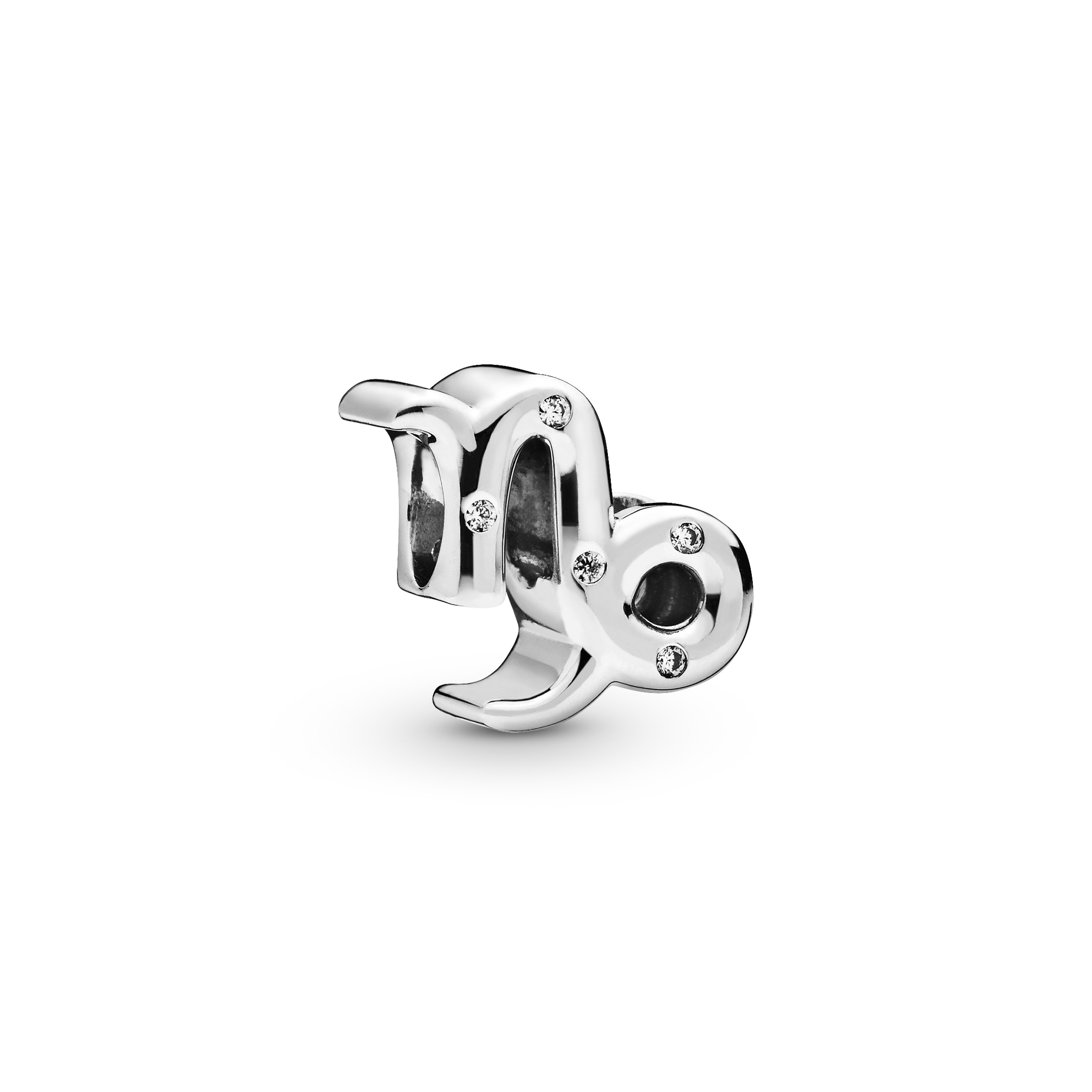 Funkelndes Steinbock Sternzeichen-Charm - Sterling-Silber