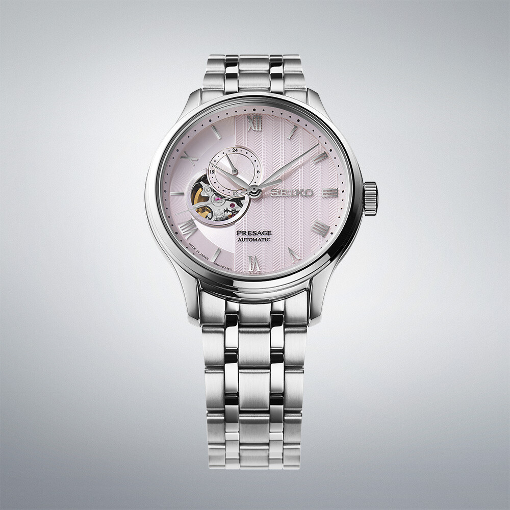 PRESAGE Automatik Japanese Garden Offenes Herz - 41,8mm - Rosa