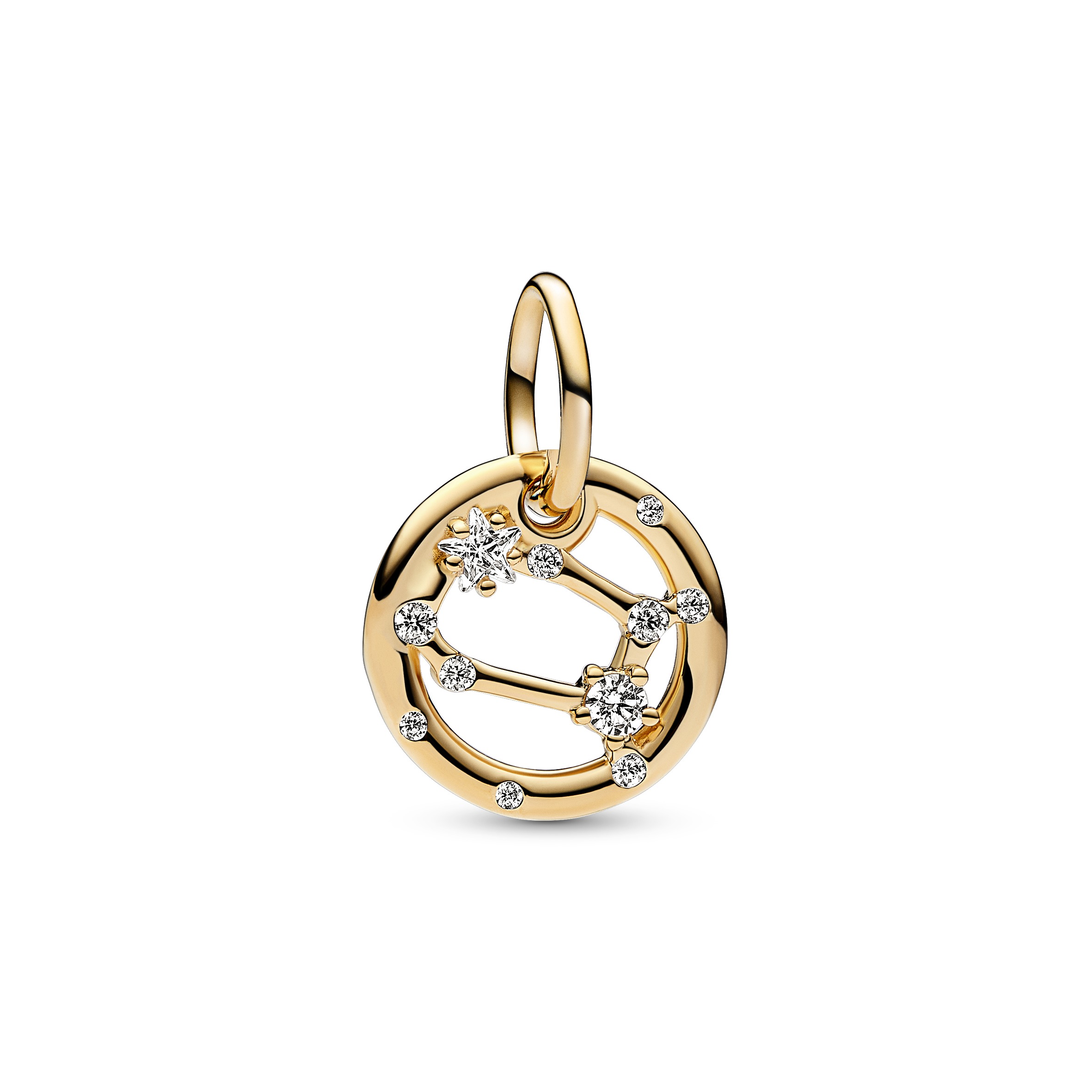 Sternzeichen Zwillinge Charm-Anhänger - 14 Karat Vergoldung 