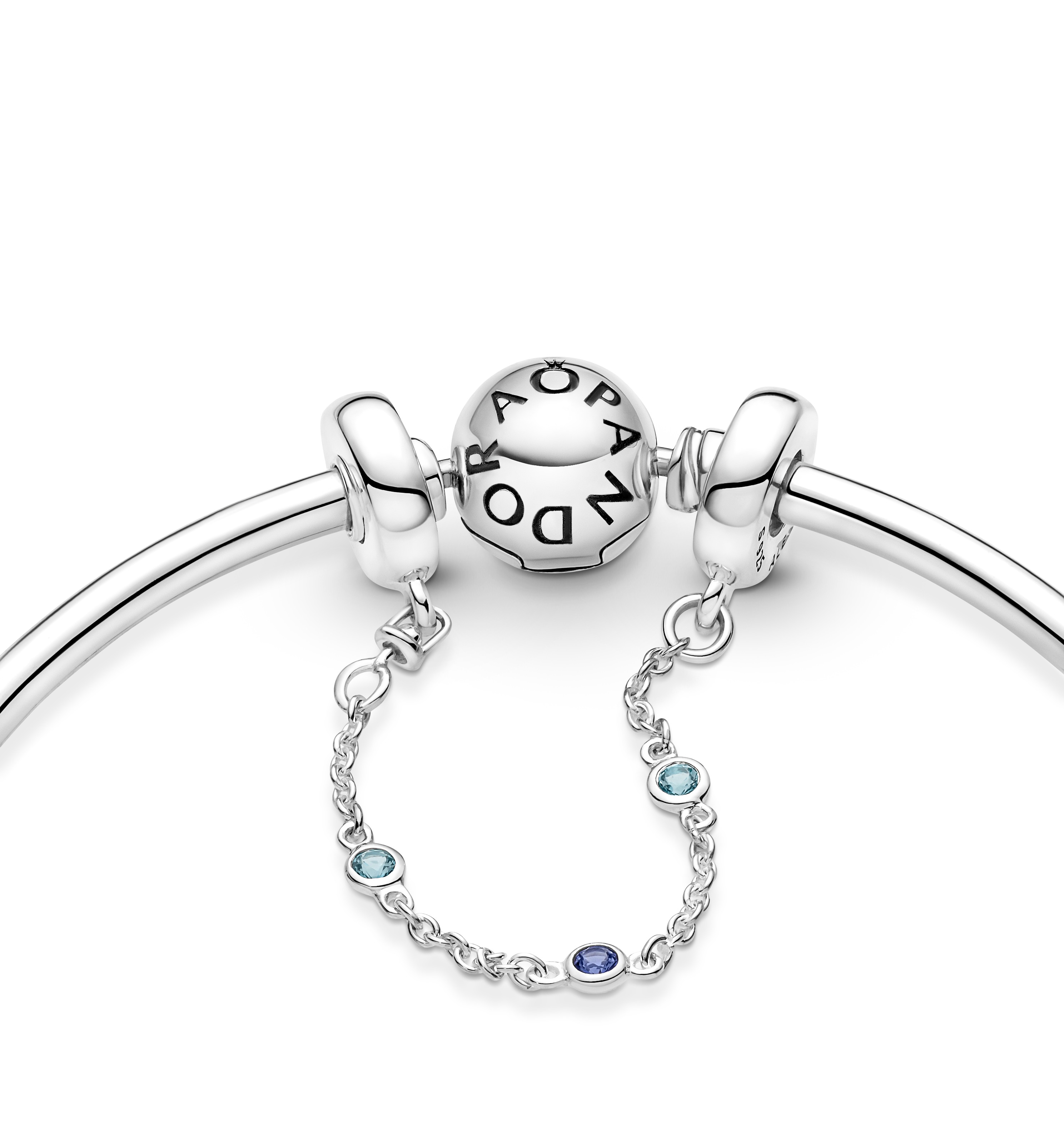 Drei Blaue Steine Komfortkette - Sterling-Silber
