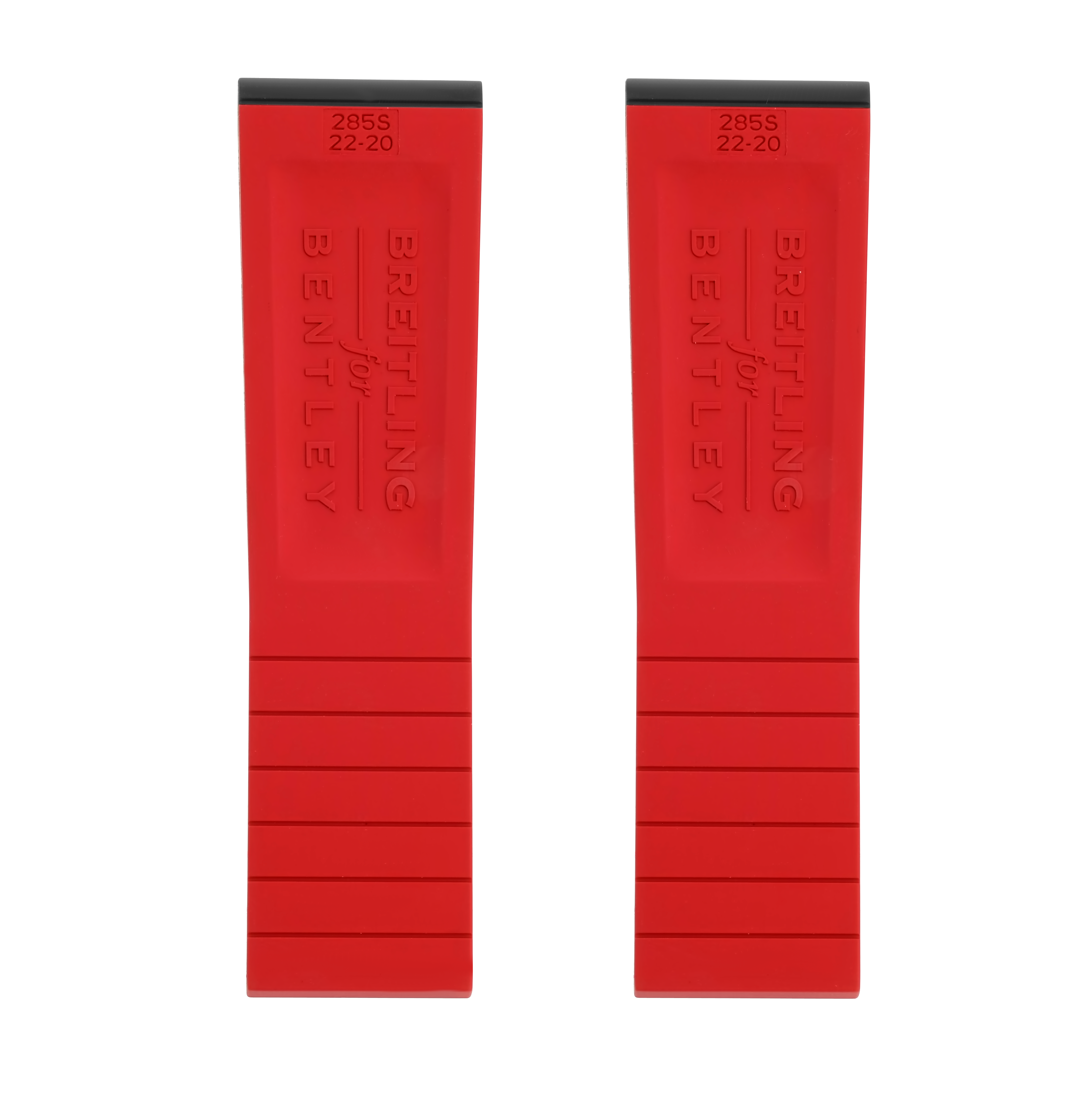 BREITLING Kautschukarmband - TwinPro Bentley - Schwarz Rot - 22/20mm