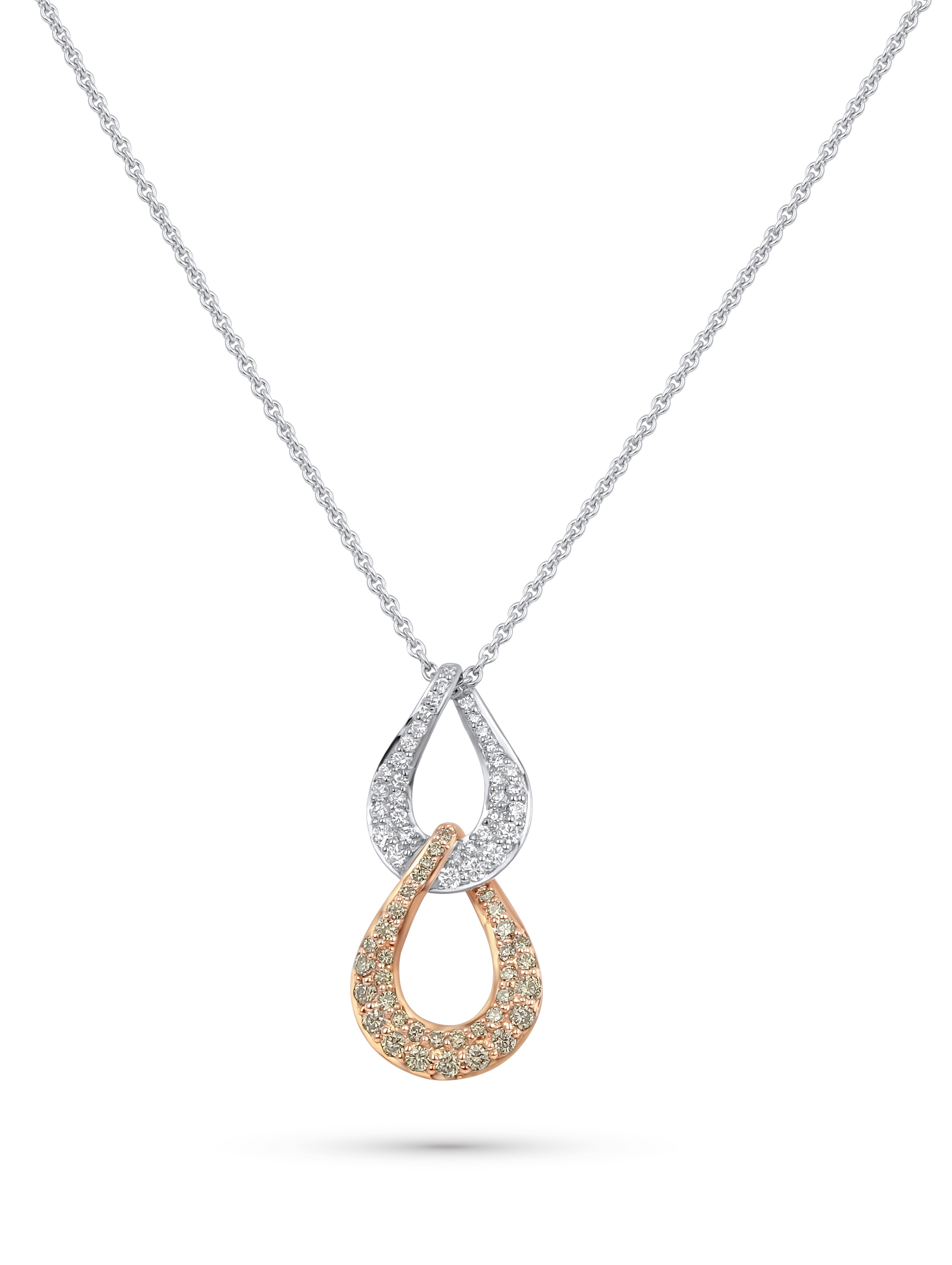 Collier - Anhänger Twilight Drops bicolor - 0,37 ct