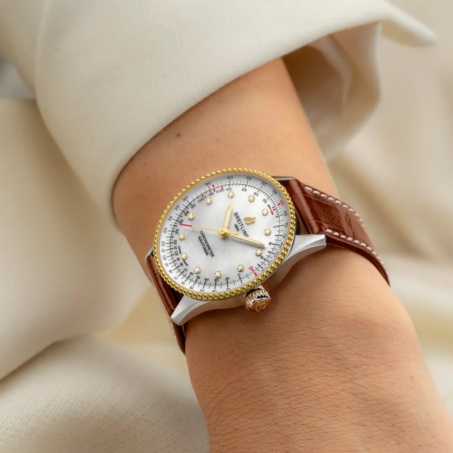 Navitimer Automatic 36 Stahl / Gelbgold 