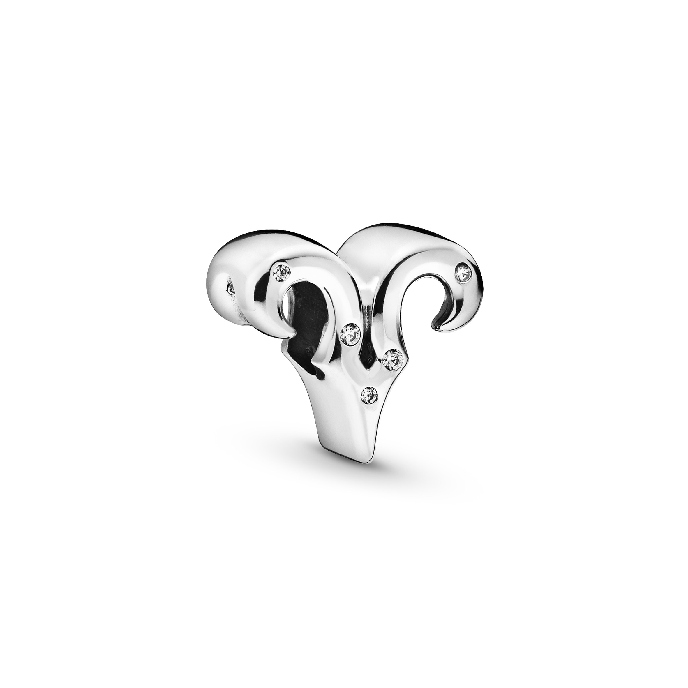 Funkelnder Widder Sternzeichen-Charm - Sterling-Silber