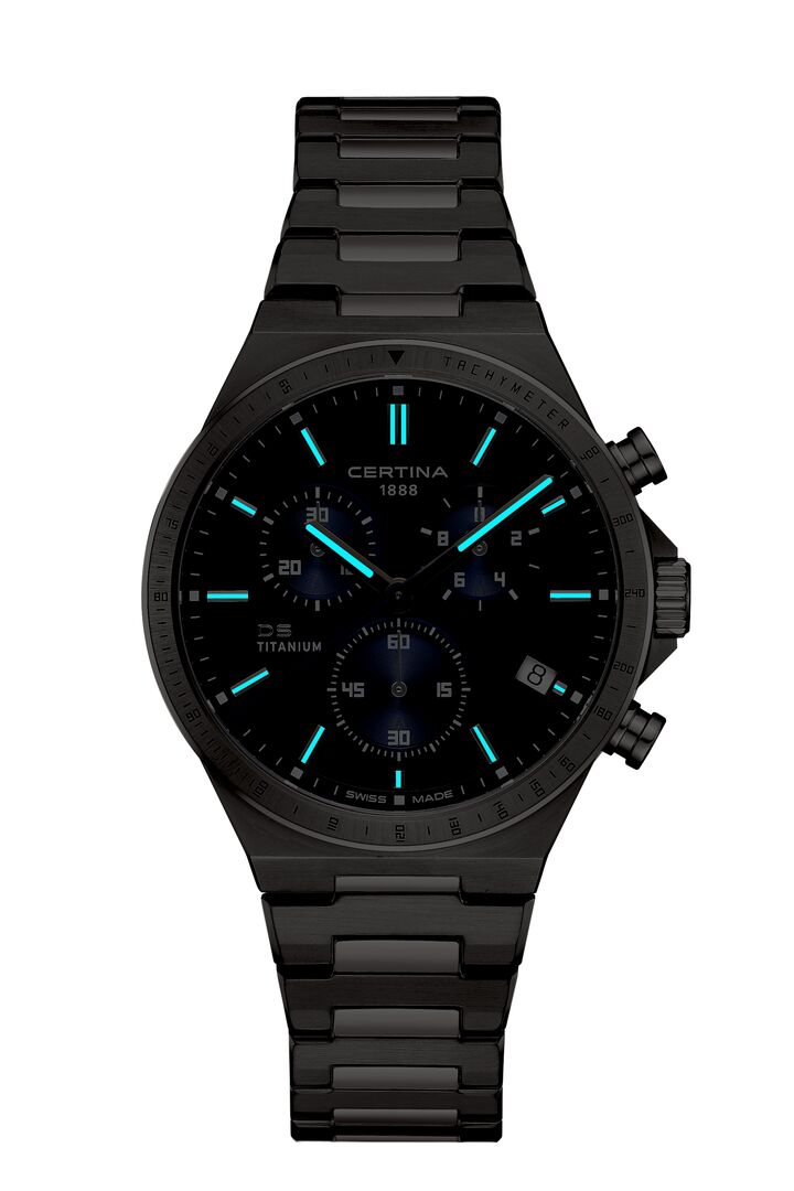 DS-7 Chronograph Quartz Titan 41mm  - Blau 