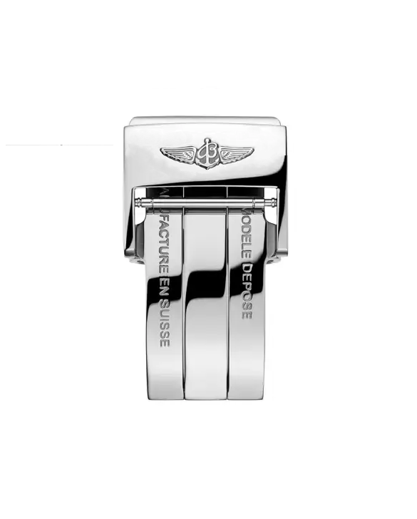 BREITLING Faltschließe Edelstahl - Poliert - 18mm - für Lederband