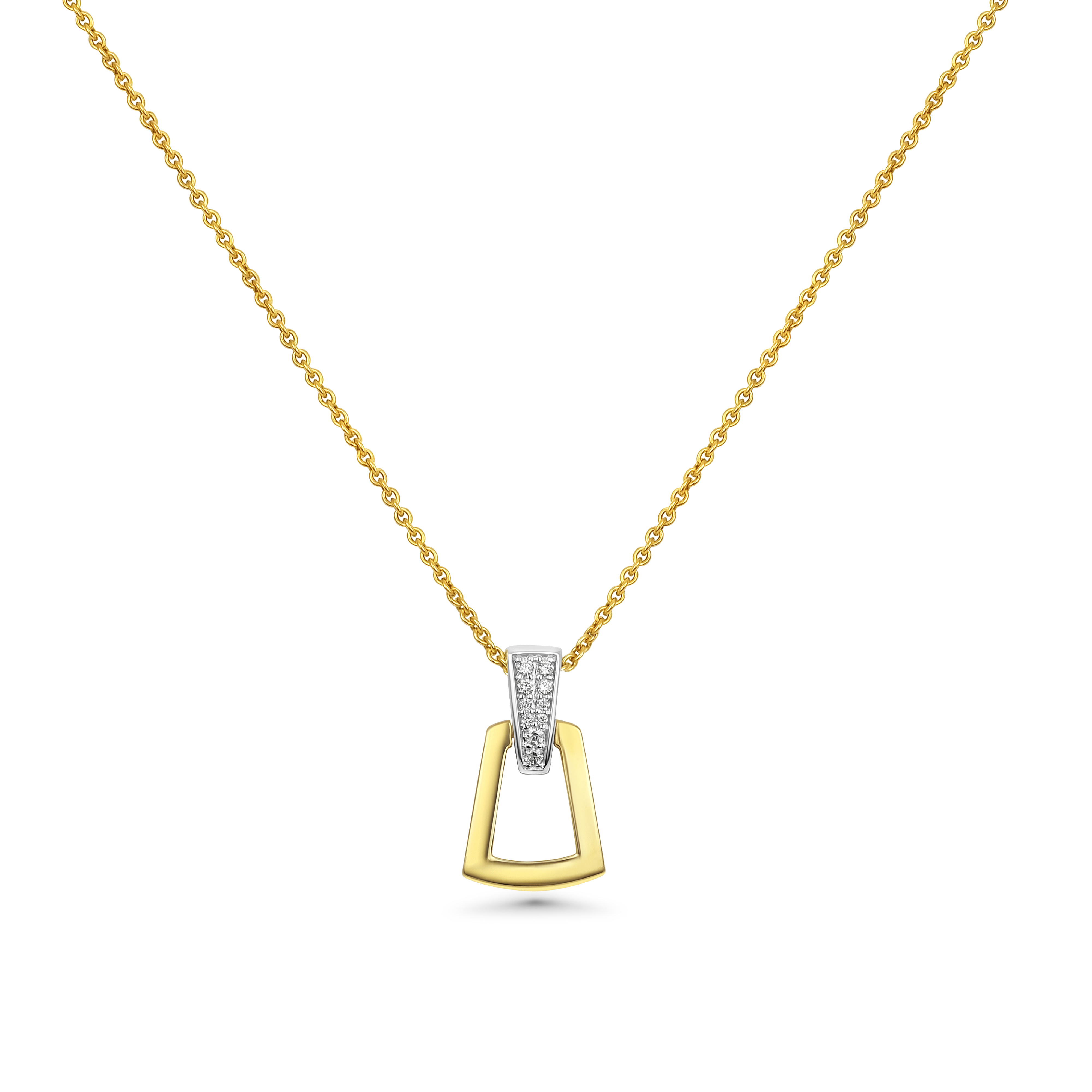 Collier - Anhänger Pavé - 0,06 ct