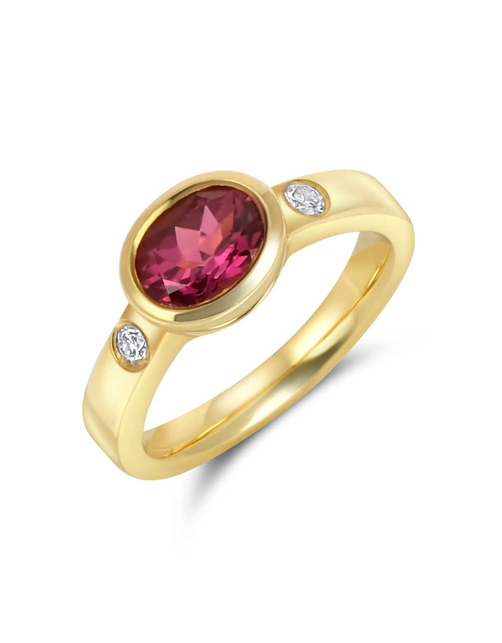 Ring - rosa/rot Turmalin - Diamant