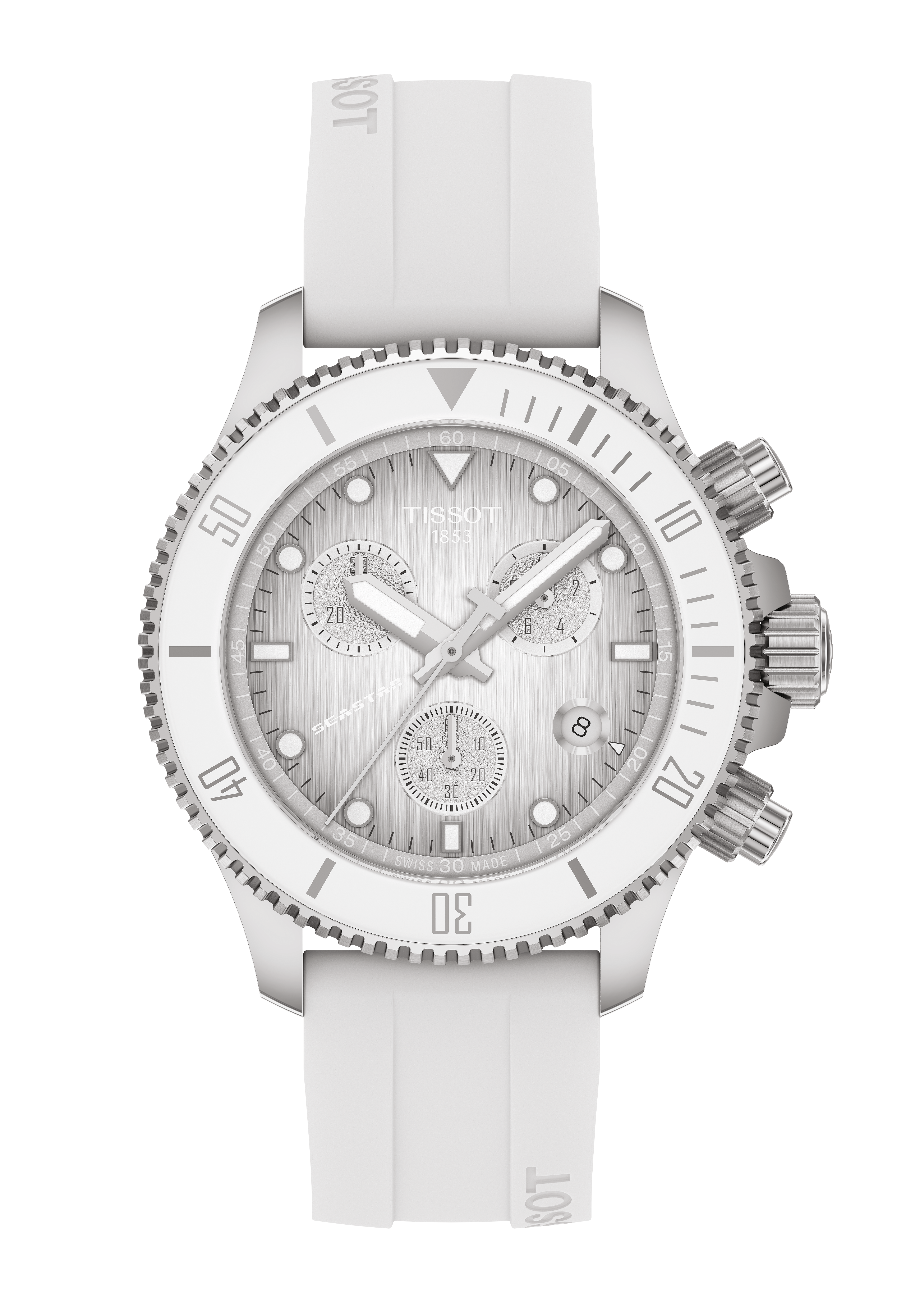 Seastar 1000 Quartz Chronograph 38mm  - Weiß / Grau