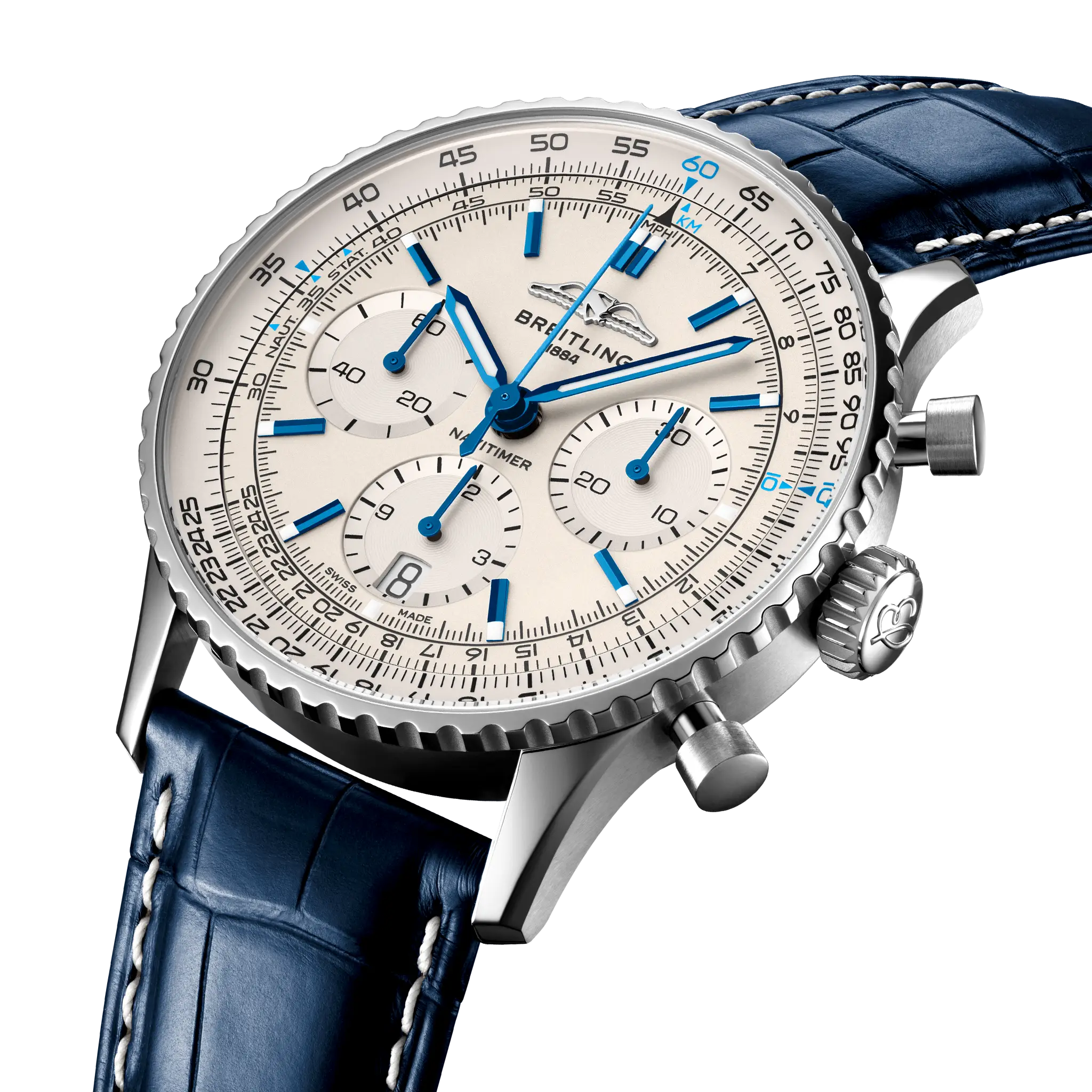 Navitimer B01 Chronograph 41 - Weiß / Blau