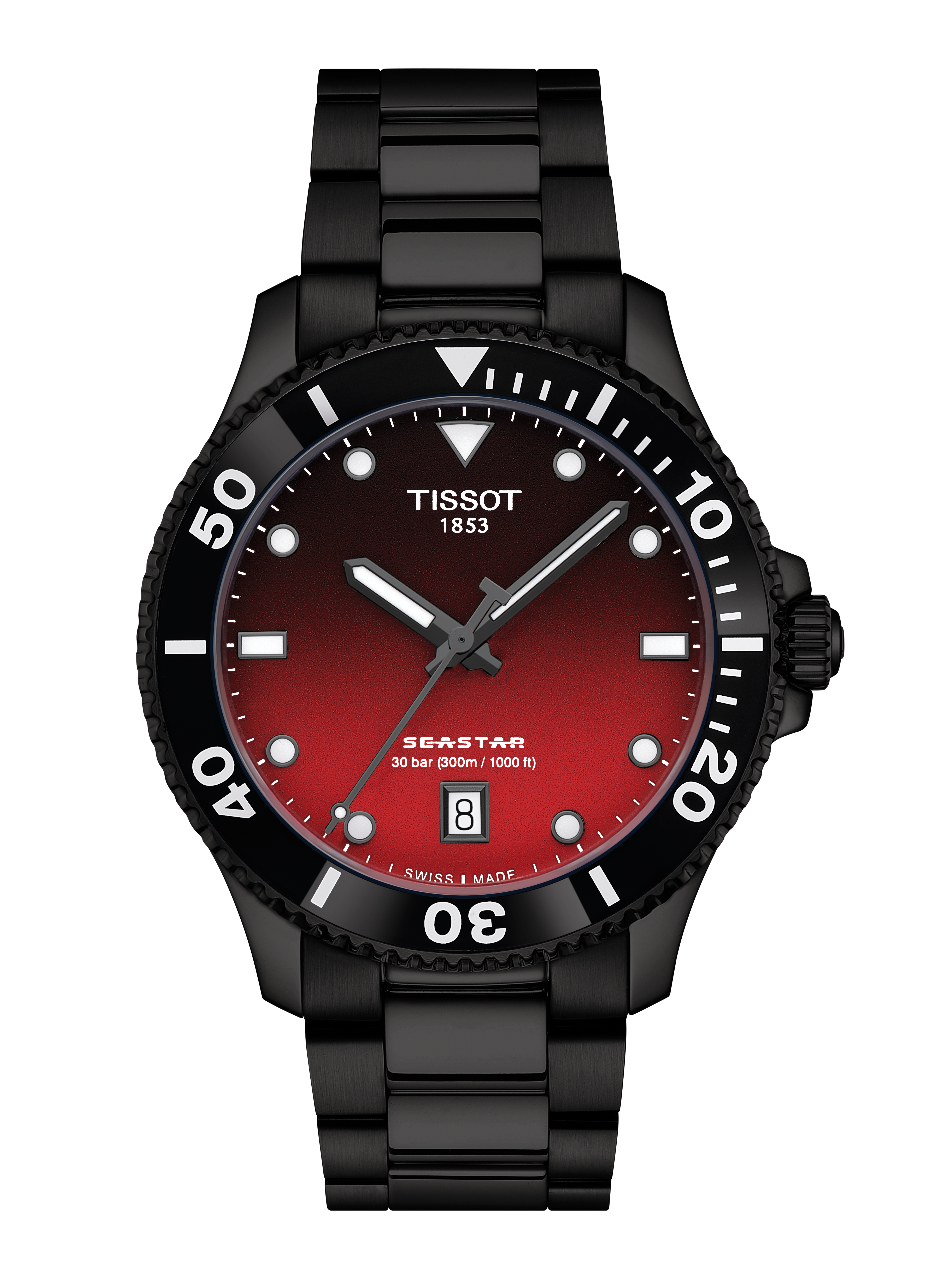 Seastar 1000 Quarz 40mm - Rot/ Schwarz 