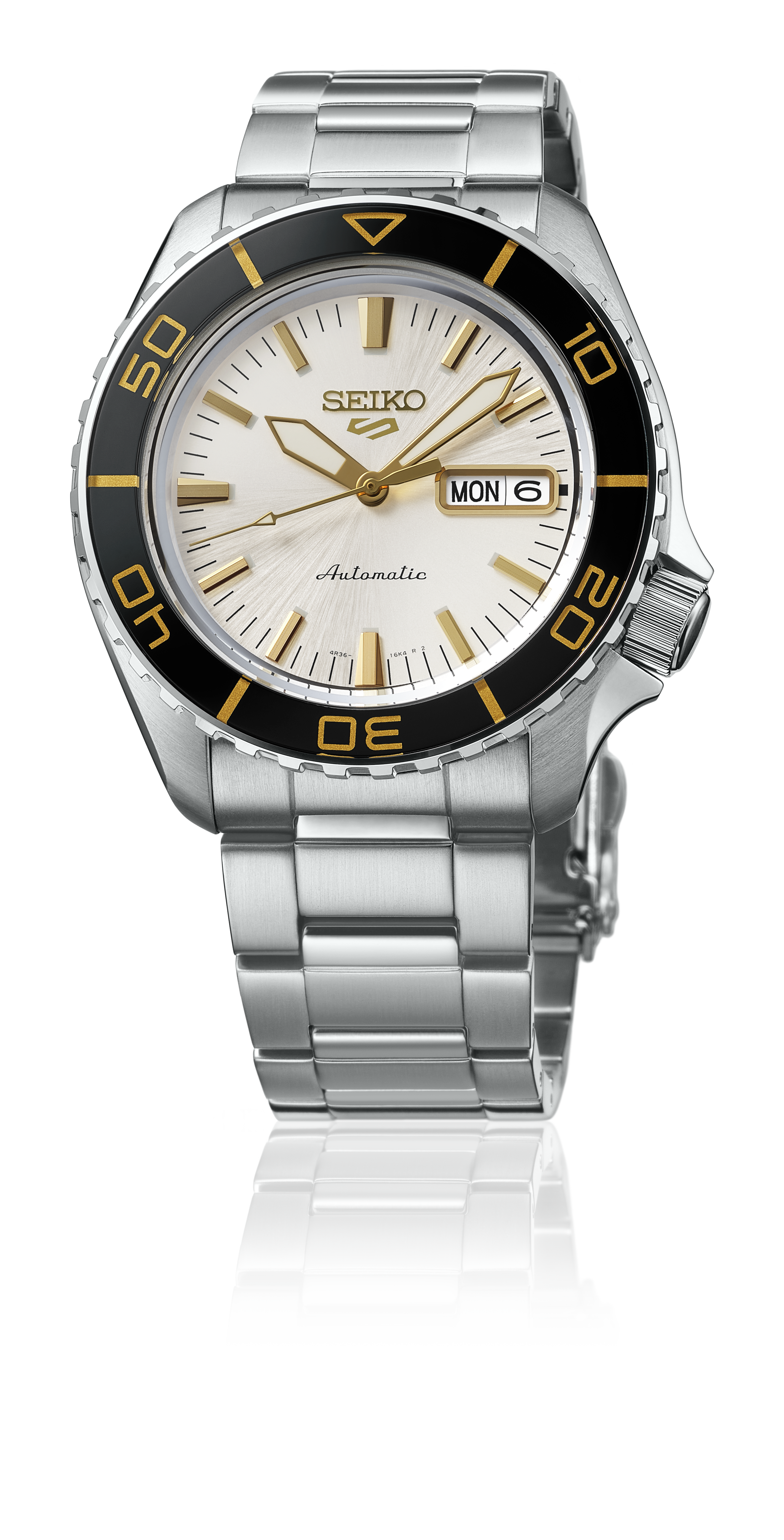 Seiko 5 Sports - Automatik  - 42.5mm - Weiß / Gold