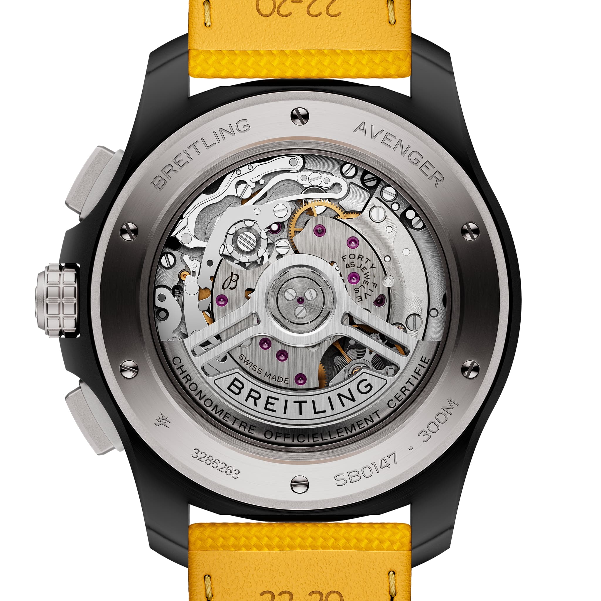 Avenger B01 Chronograph 44 Night Mission - Gelb