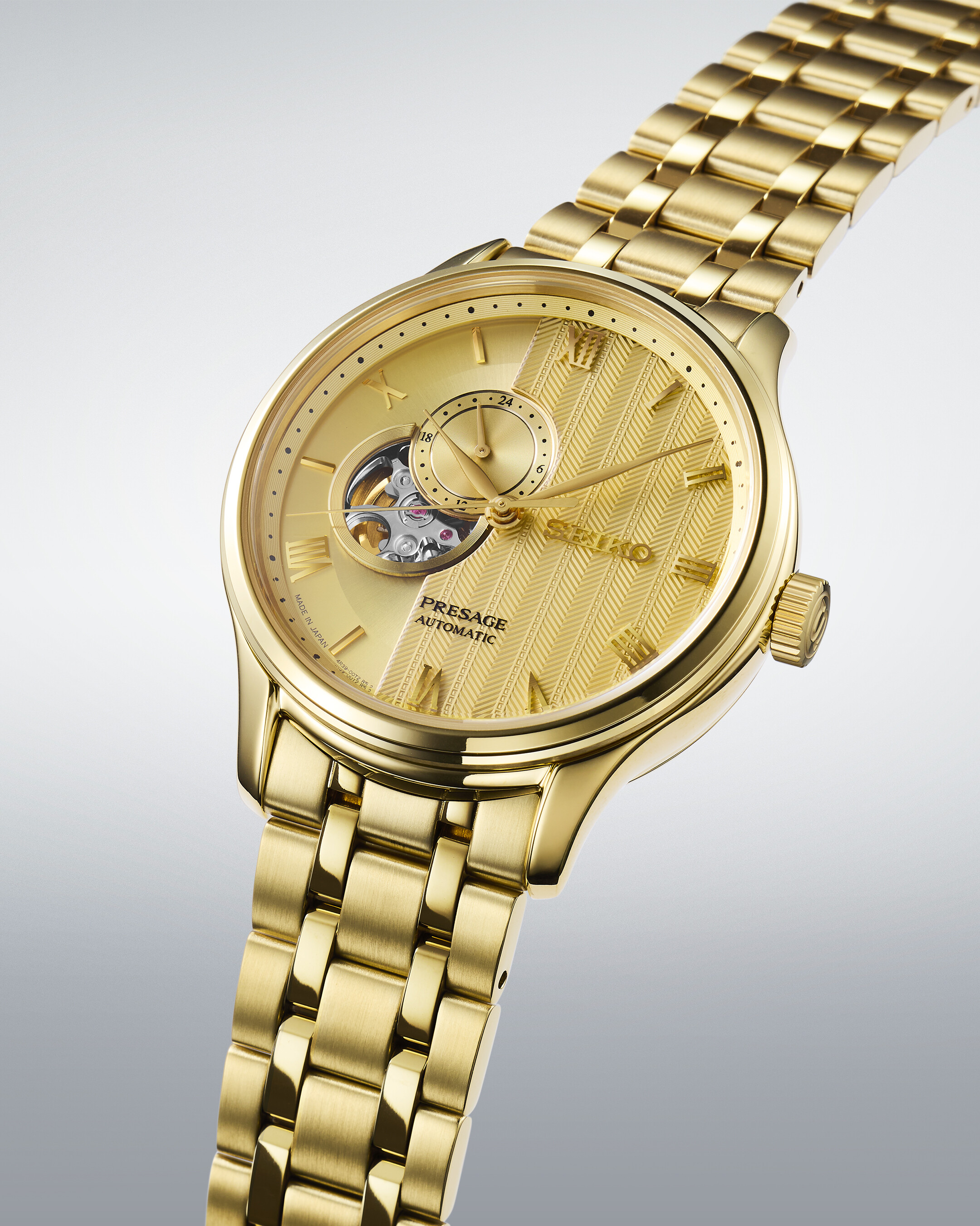 PRESAGE Automatik Japanese Garden Offenes Herz - 41,8mm - Gold