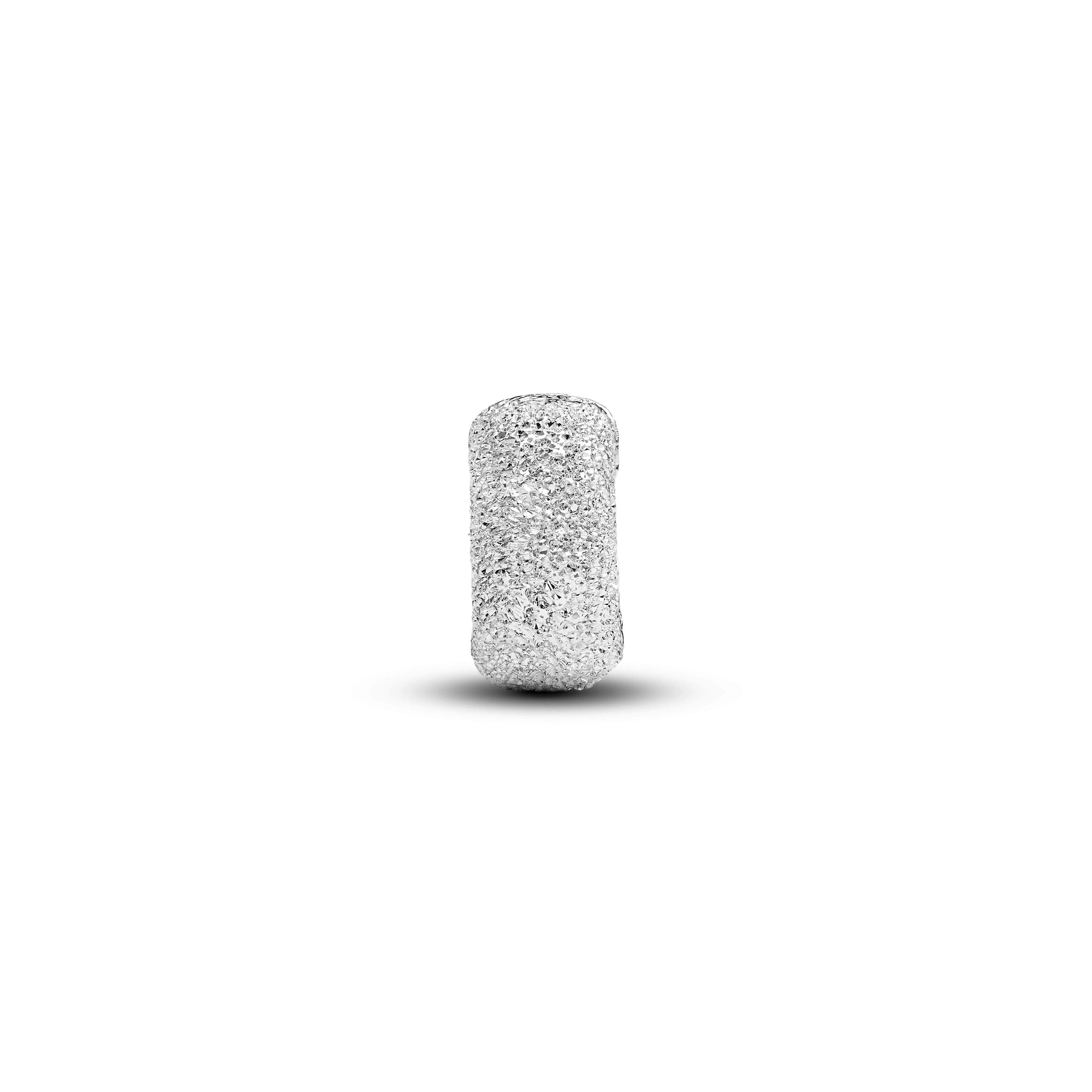 Strukturierter Mini Clip-Charm - Sterling-Silber