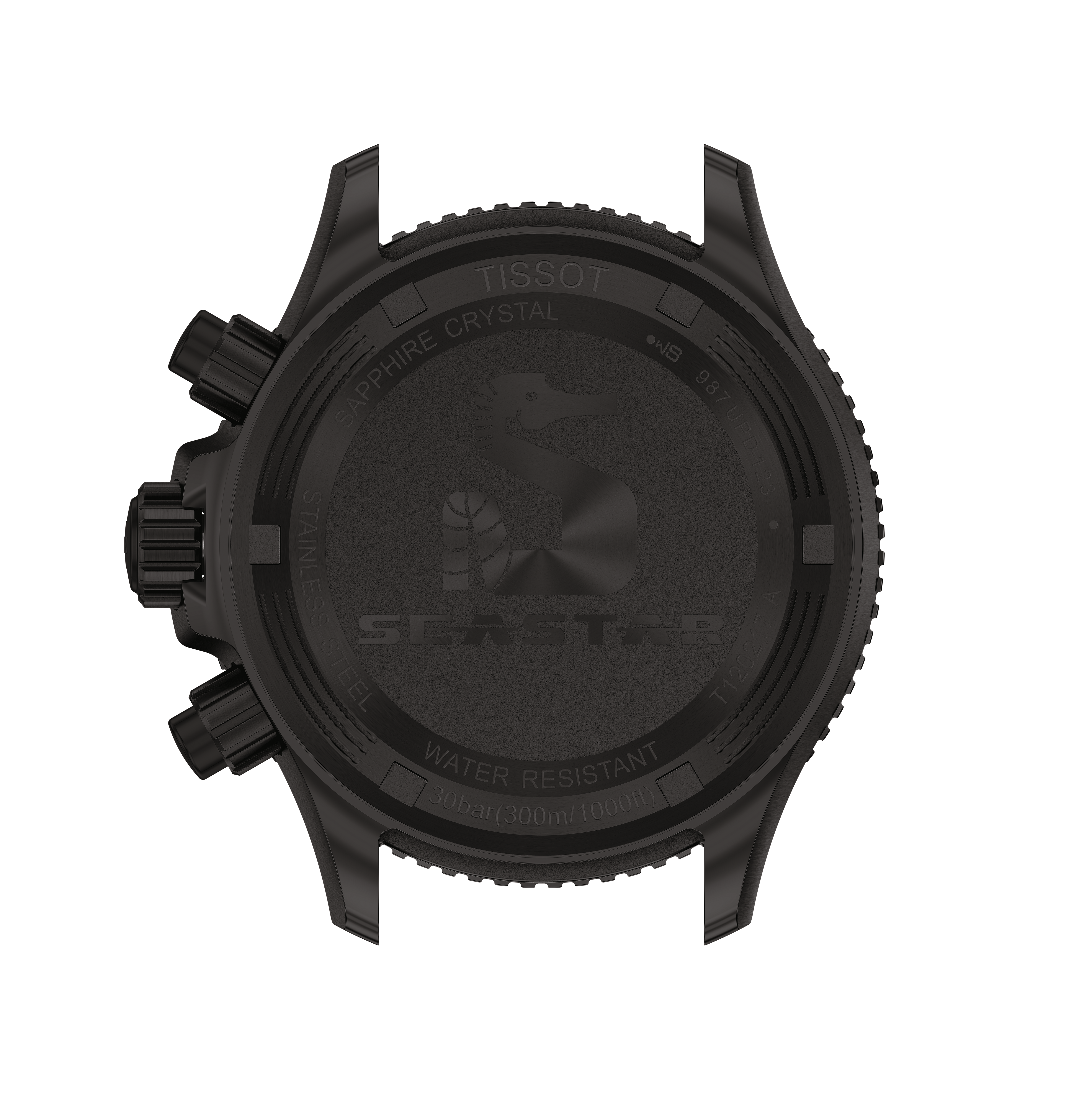 Seastar 1000 Quartz Chronograph 38mm  -  Schwarz / Schwarz
