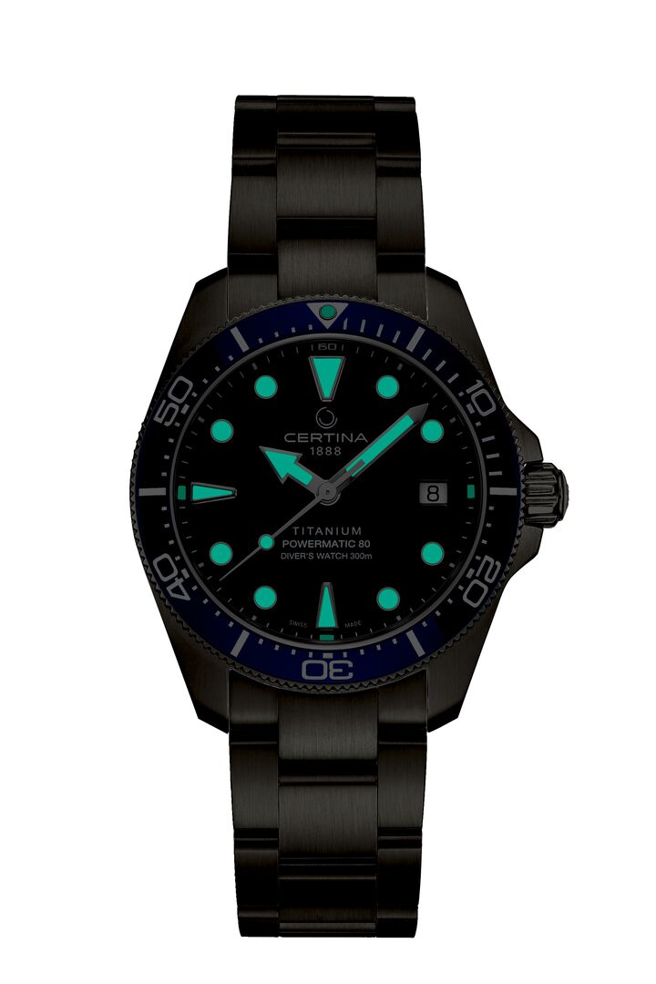 DS Action Diver 38 Titanium - Powermatic 80 - Blau / Orange